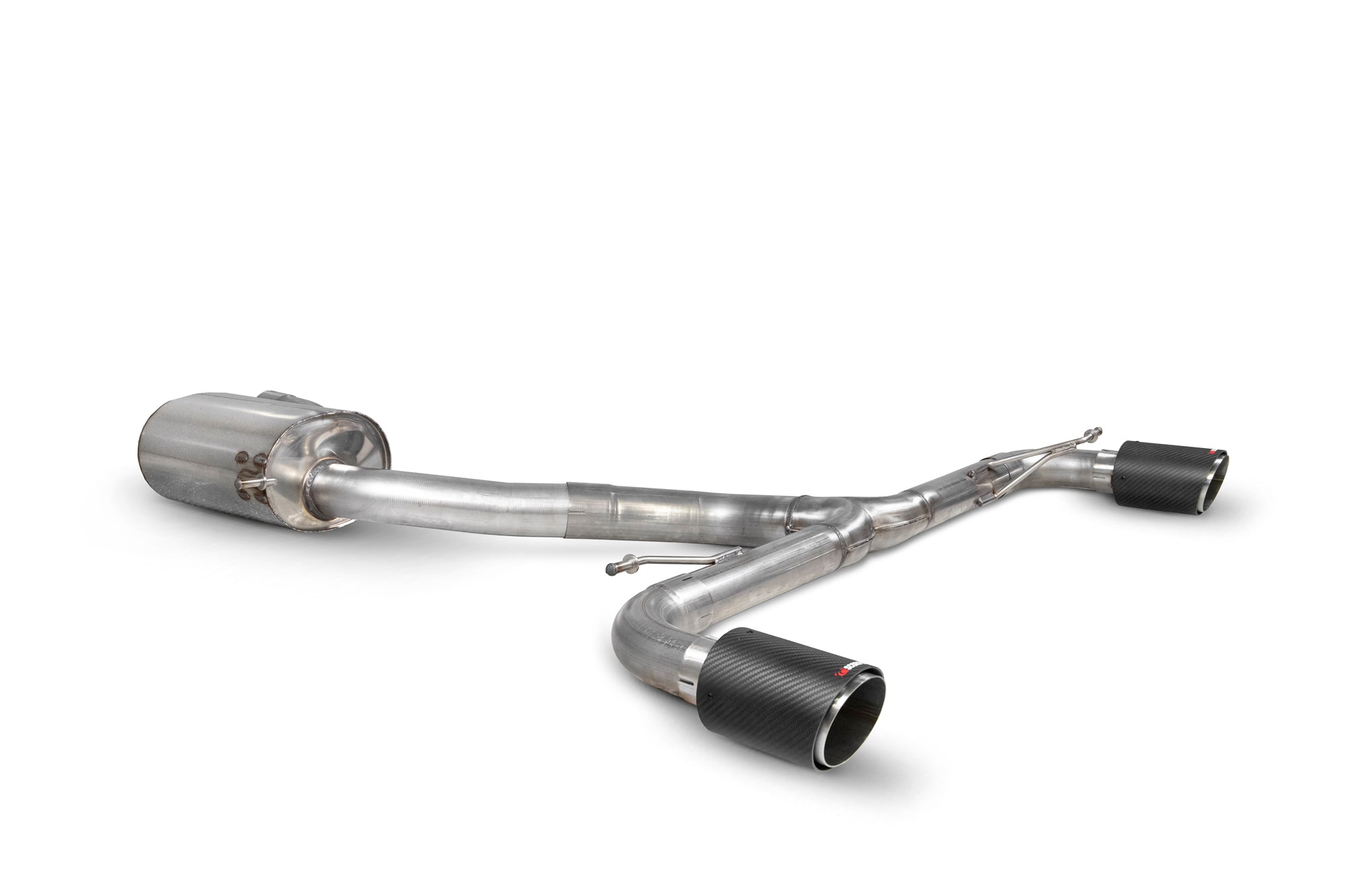Scorpion Volkswagen Golf Mk6 Gti 2.0 Tsi & Edition 35 Resonated Cat-Back Exhaust - product view - Carbon Fibre Ascari 100mm