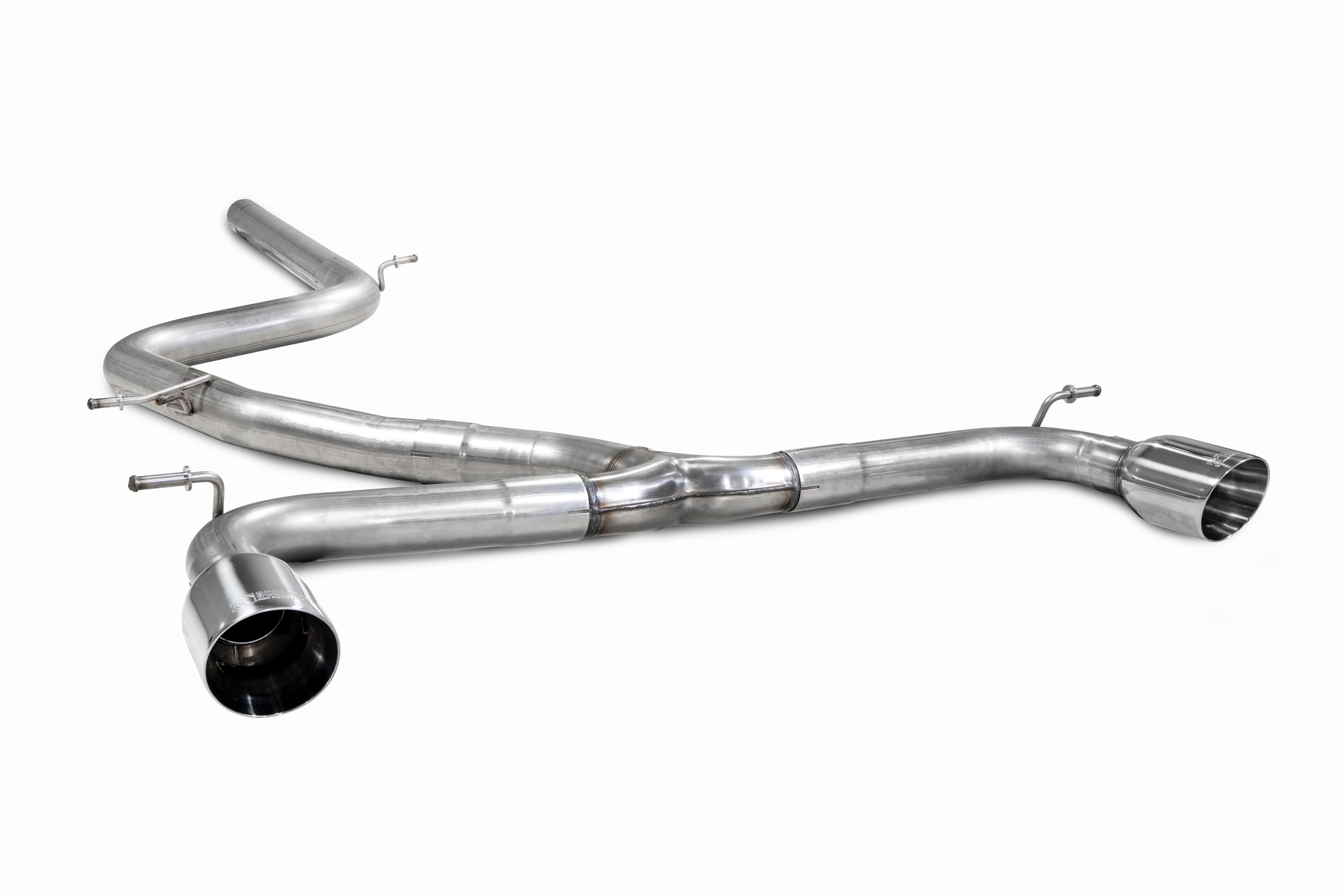Scorpion Volkswagen Golf MK7 GTD 185PS Cat-Back Exhaust - product view - Polished Daytona (twin) 100mm