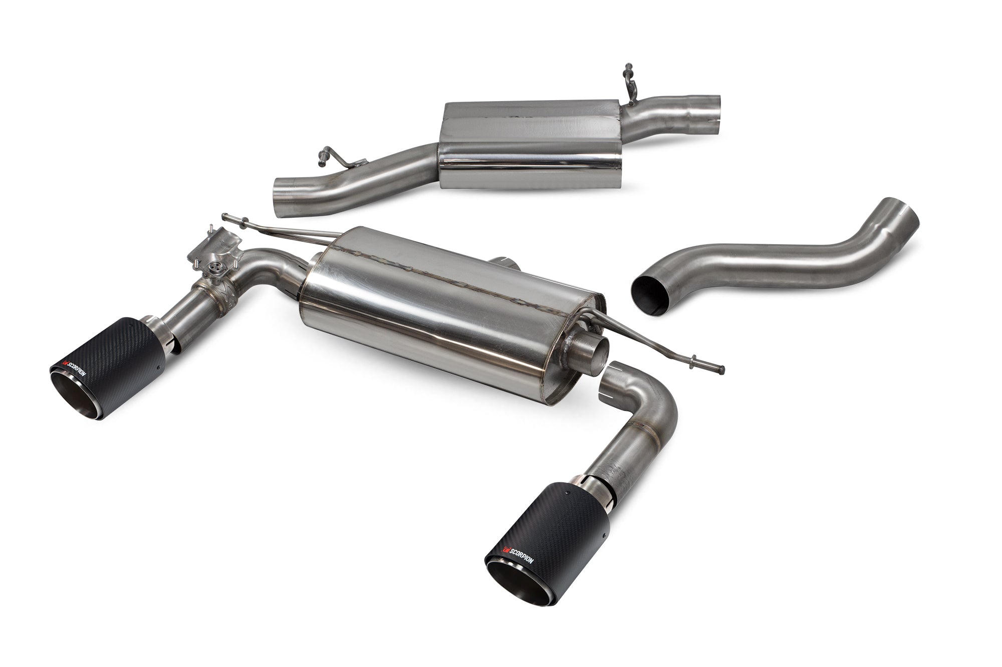 Scorpion Audi TT Mk3 MK3 2.0 Resonated Cat-Back Exhaust - kit view