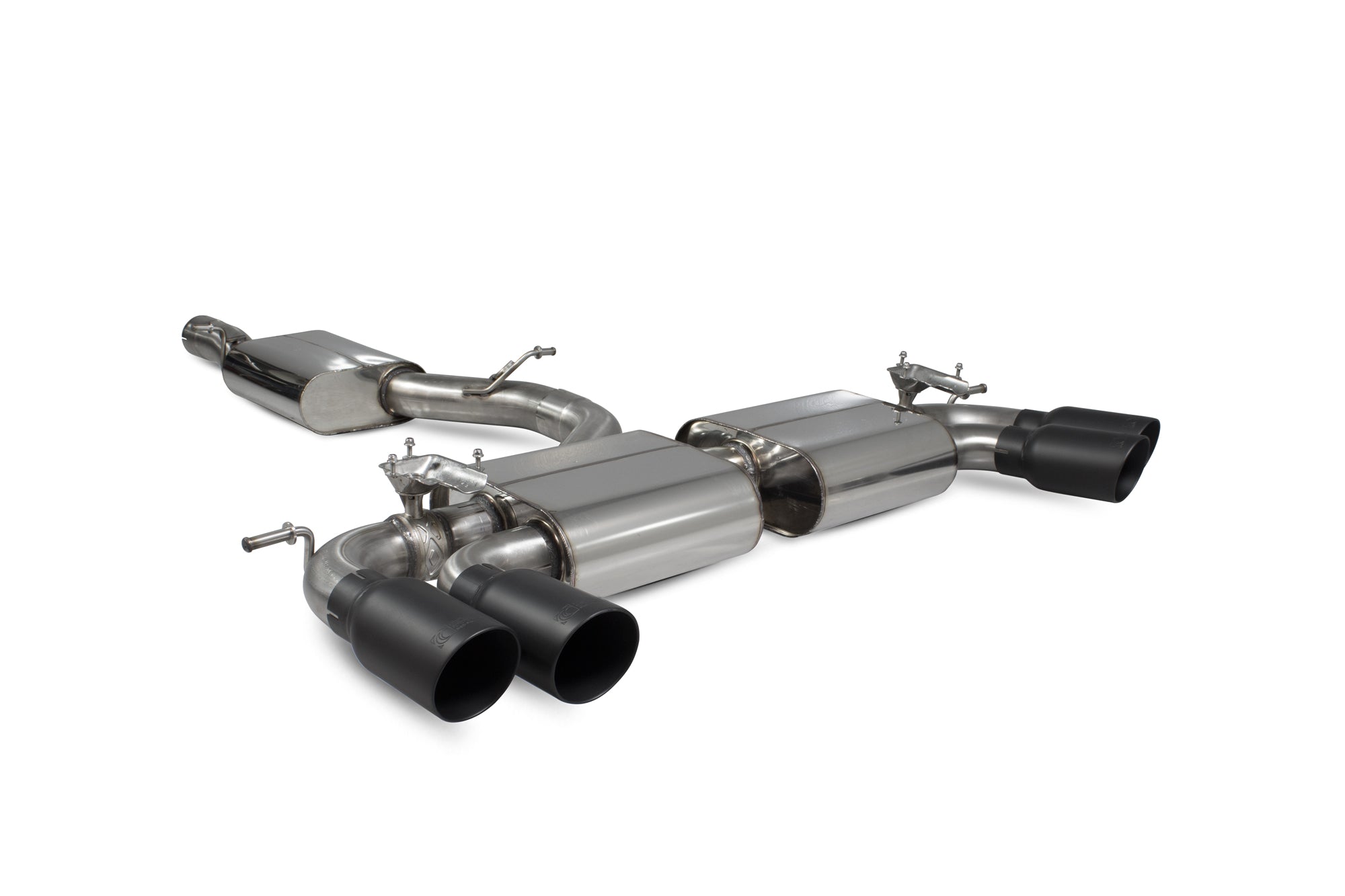 Scorpion Volkswagen Golf R MK8 8.5 GPF Model Resonated GPF-Back Exhaust - rear detail view