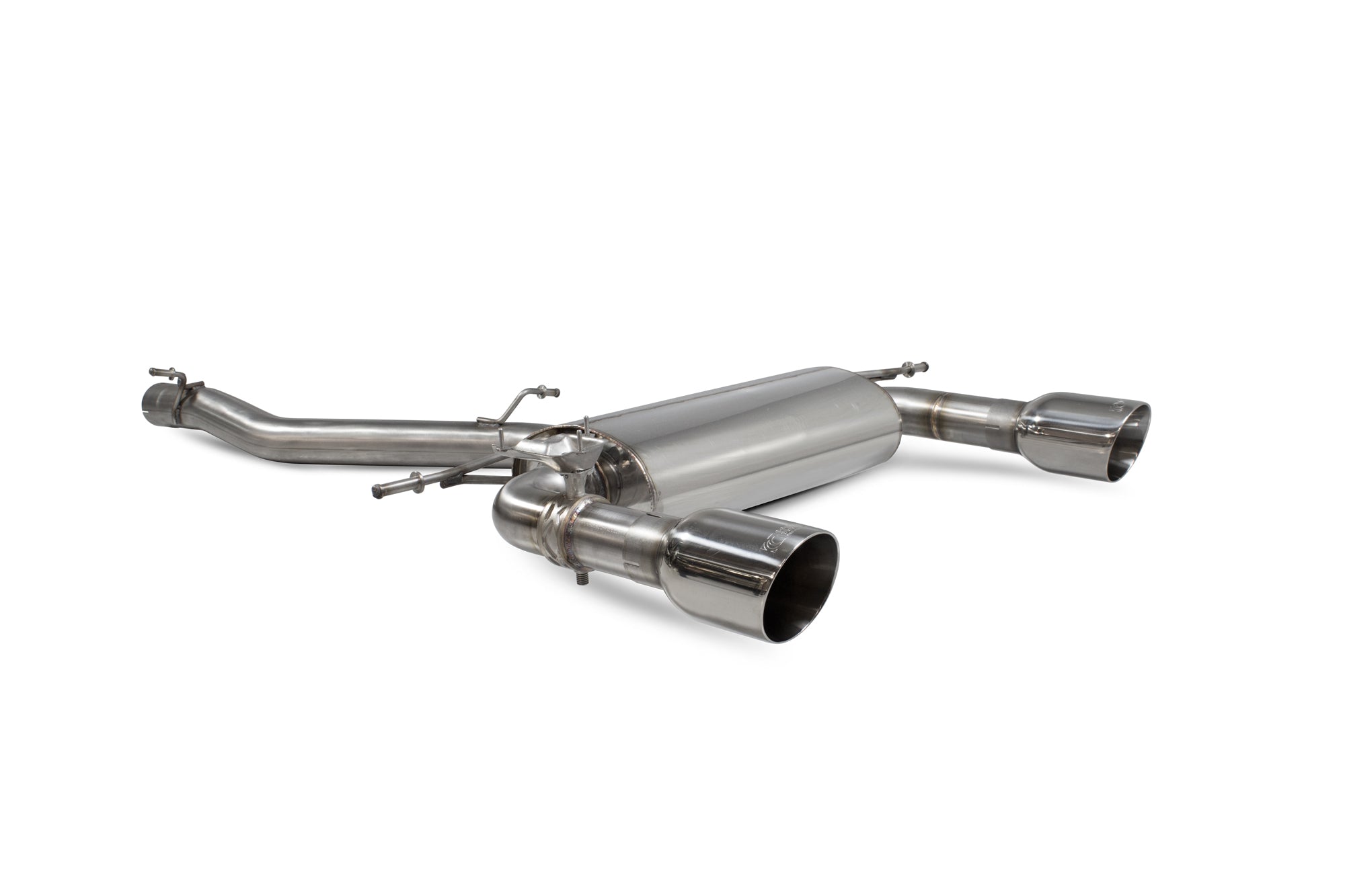 Scorpion Audi TT Mk3 MK3 2.0 Non-Res Cat-Back Exhaust - product view - Polished Daytona 100mm