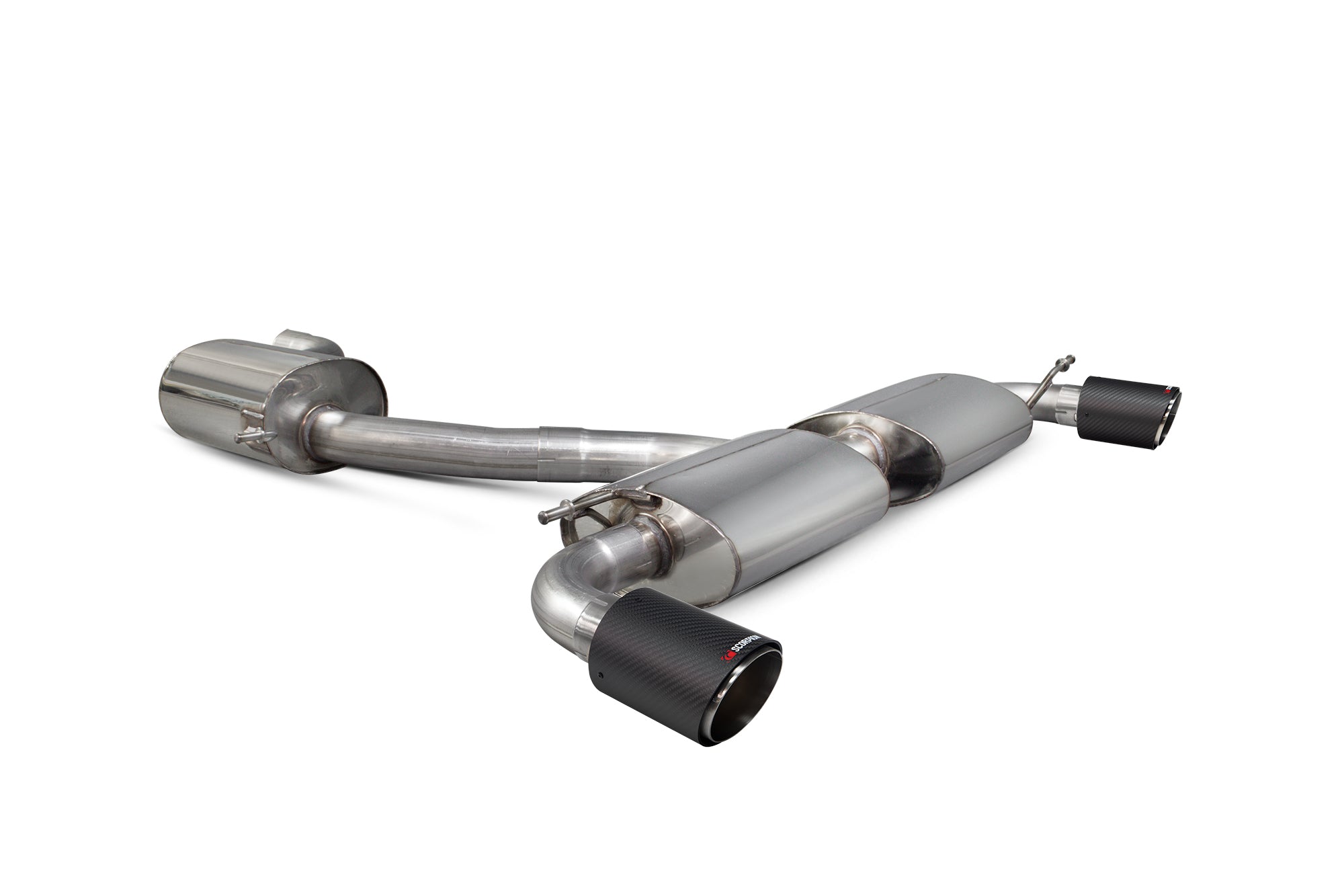 Scorpion Volkswagen Golf Mk6 Gti 2.0 Tsi & Edition 35 Resonated Cat-Back Exhaust - product view - Carbon Fibre Ascari 100mm