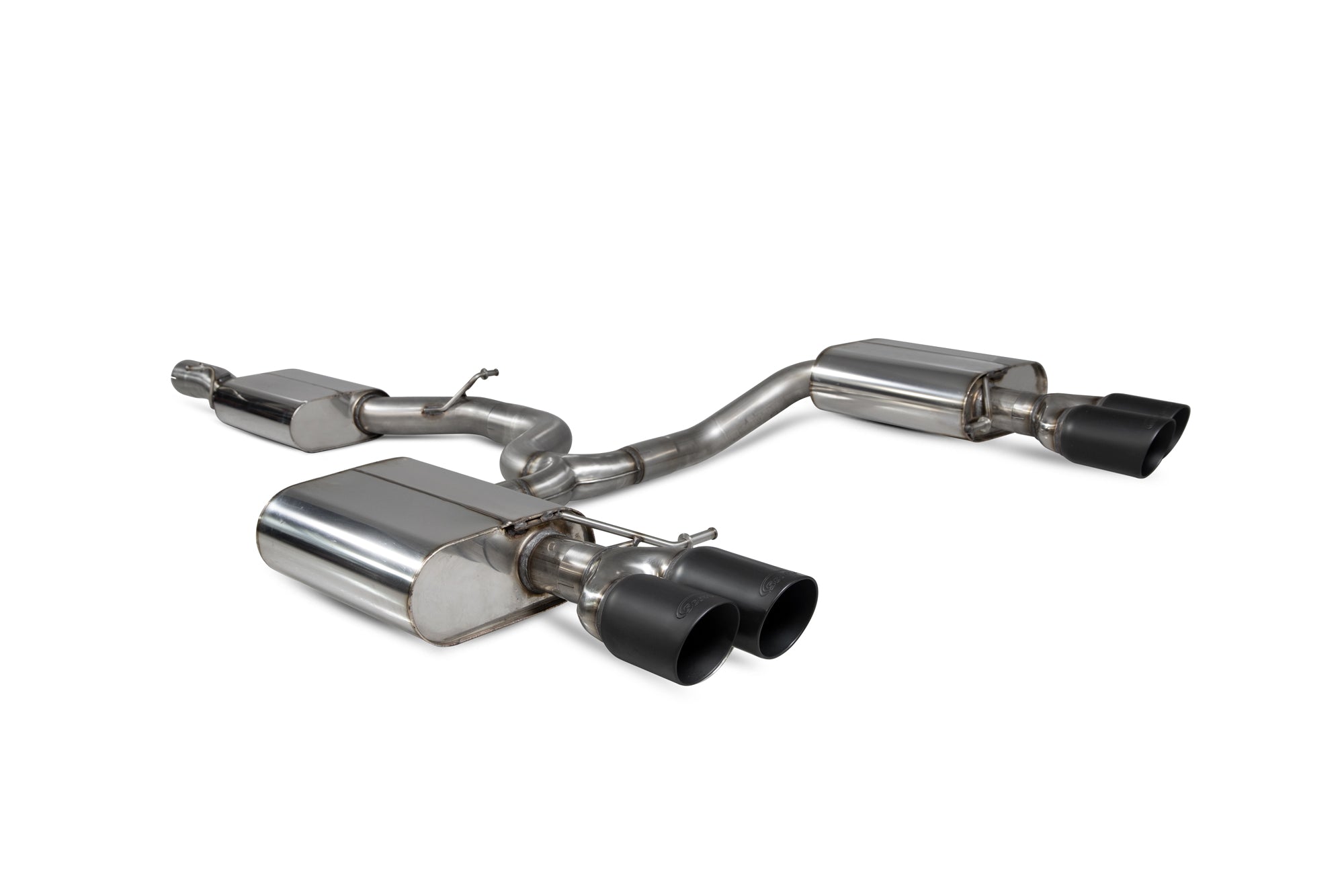 Scorpion Volkswagen Golf MK7.5 Resonated Cat-Back Exhaust - rear detail view
