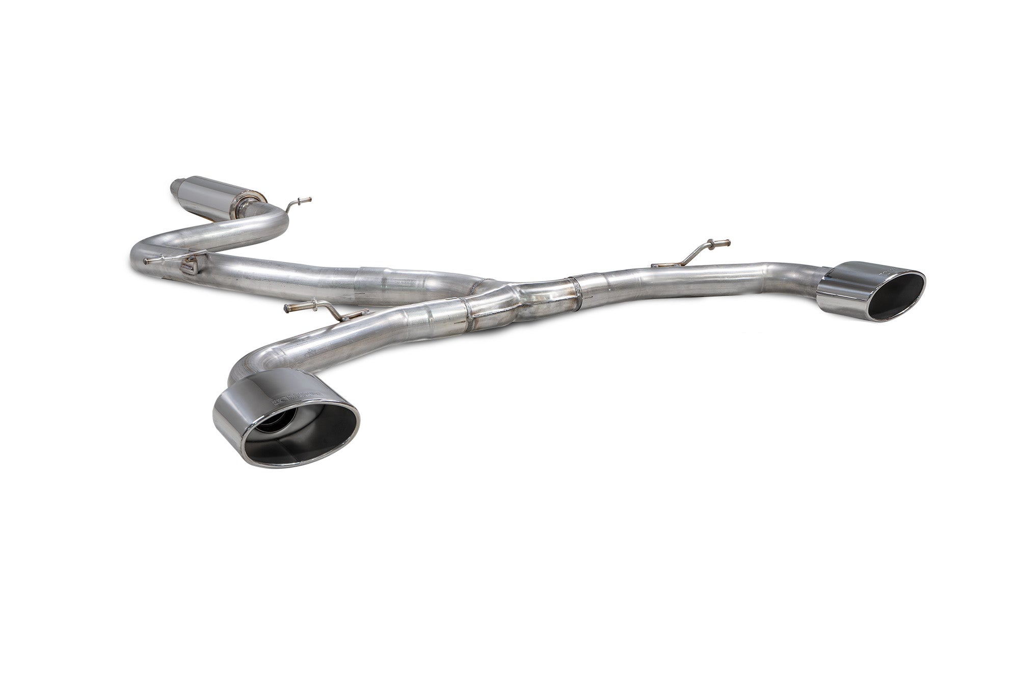 Scorpion Volkswagen Golf MK8 MK 8.5 GTI Clubsport Resonated GPF-Back Exhaust - product view - EVO 114mm x 89mm