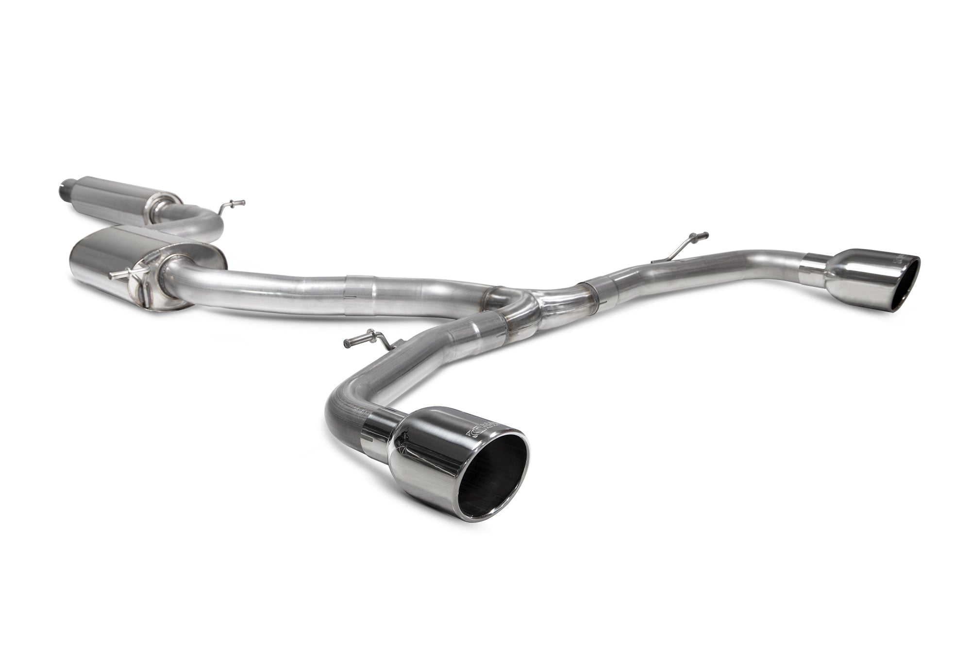 Scorpion Volkswagen Golf MK8 MK8.5 GTI Resonated GPF-Back Exhaust - product view - Indy 114mm