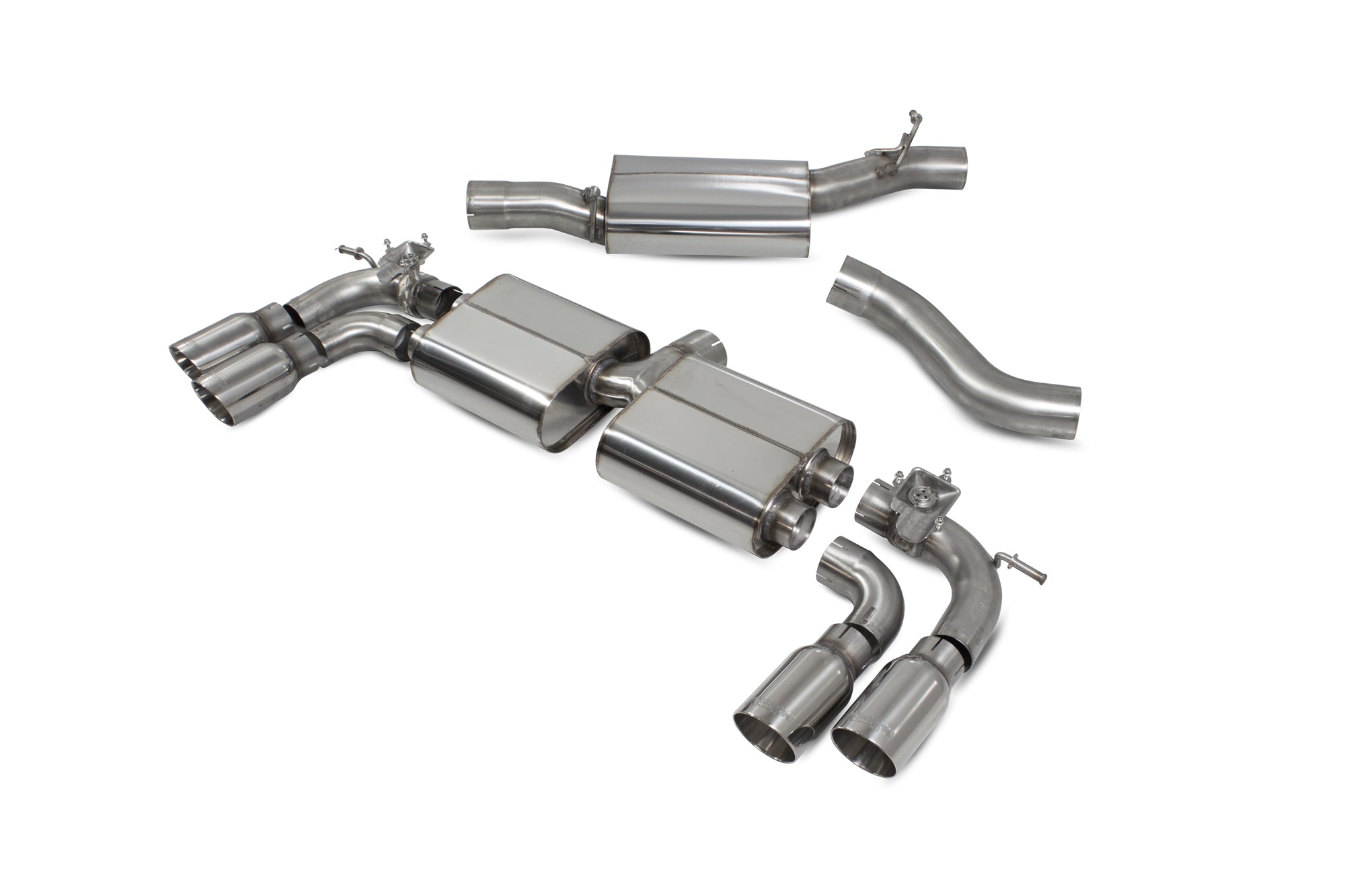 Scorpion Volkswagen Golf R MK8 8.5 GPF Model Resonated GPF-Back Exhaust - kit view