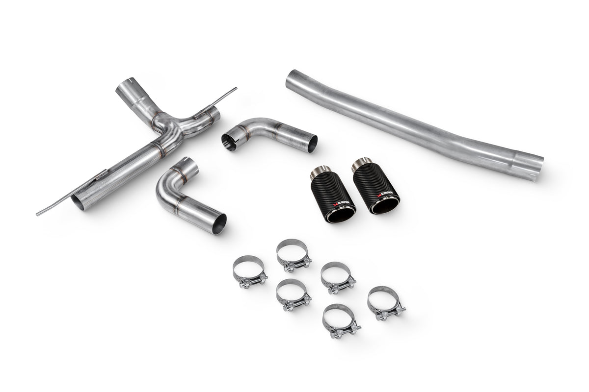 Scorpion BMW 330D/335D F30/F31, F32 430D/435D xDrive half exhaust system, non-resonated, high-performance car exhaust component.
