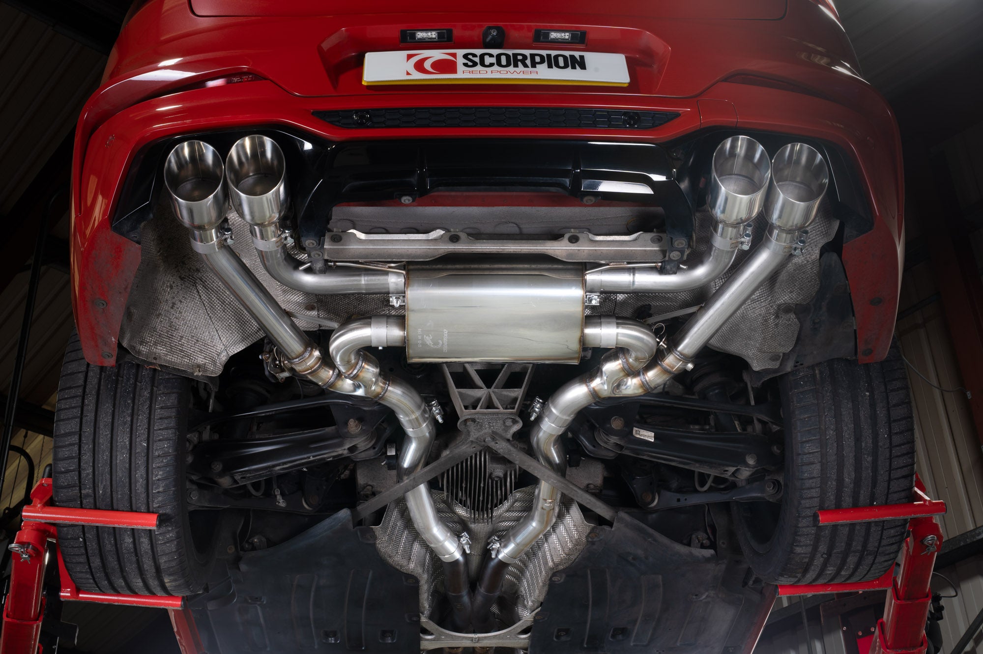 Scorpion BMW X4 M X4 M including Competition Half Exhaust System - rear detail view