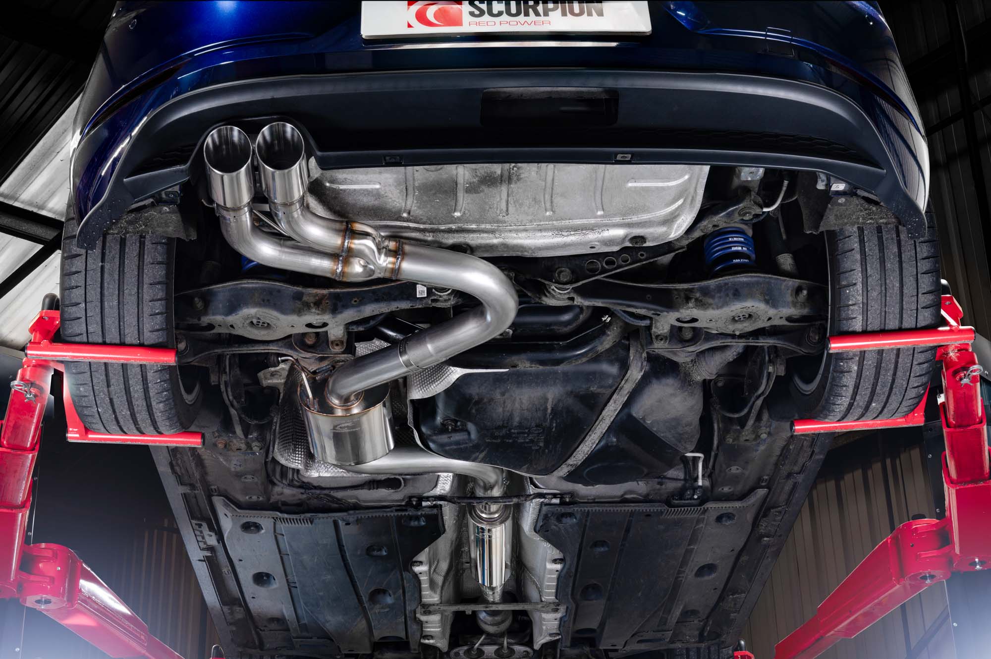 Scorpion Volkswagen Golf Mk7.5, 1.5 TSI Resonated Cat-Back Exhaust - kit view