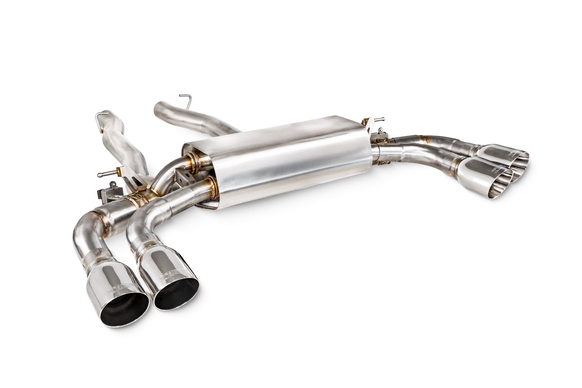 Scorpion BMW M5 G90 G99 GPF-Back Exhaust - product view - Polished Daytona 100mm