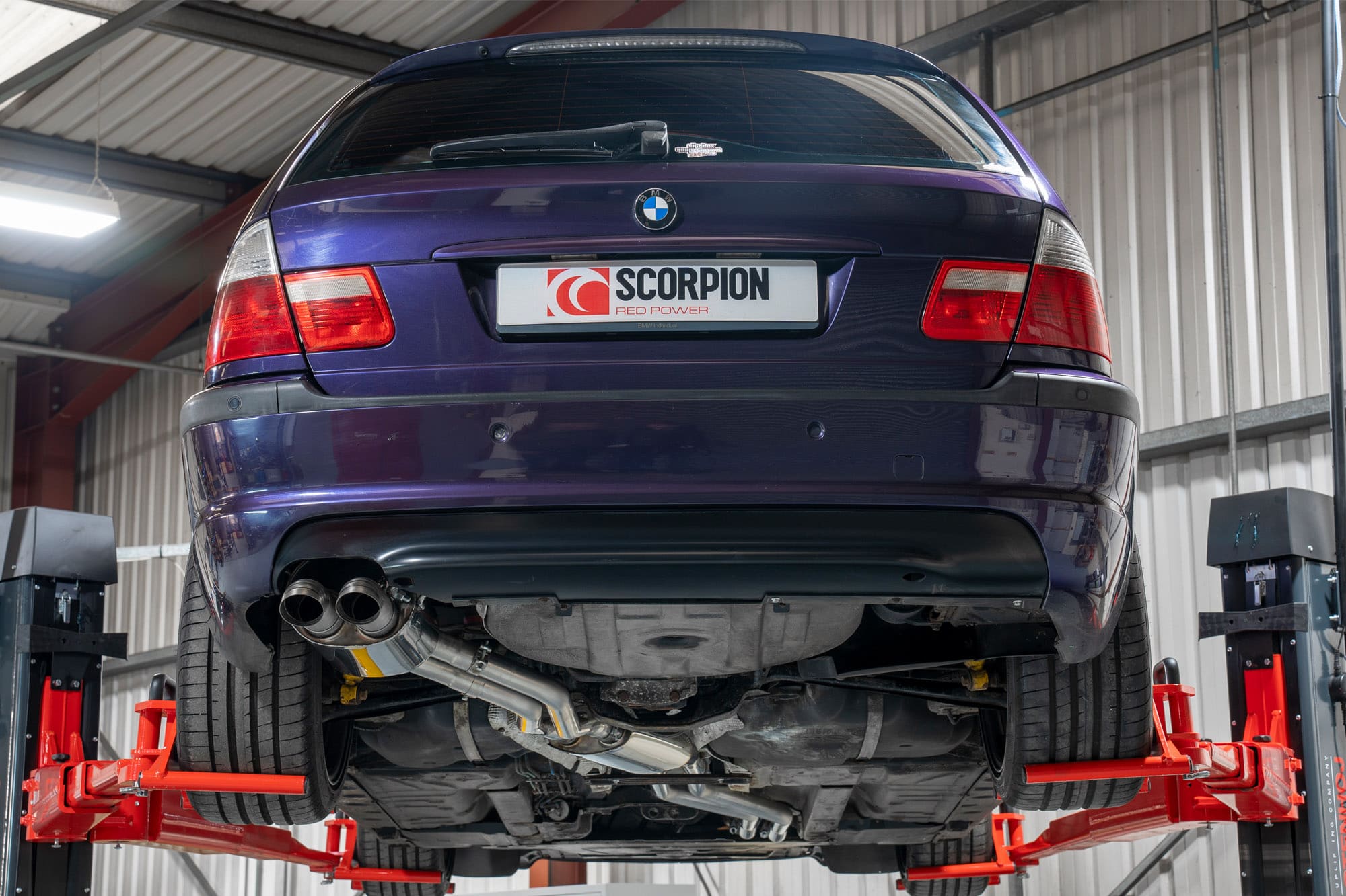 Scorpion BMW 3 Series E46 Cat-Back Exhaust - product view - Downturn 70mm