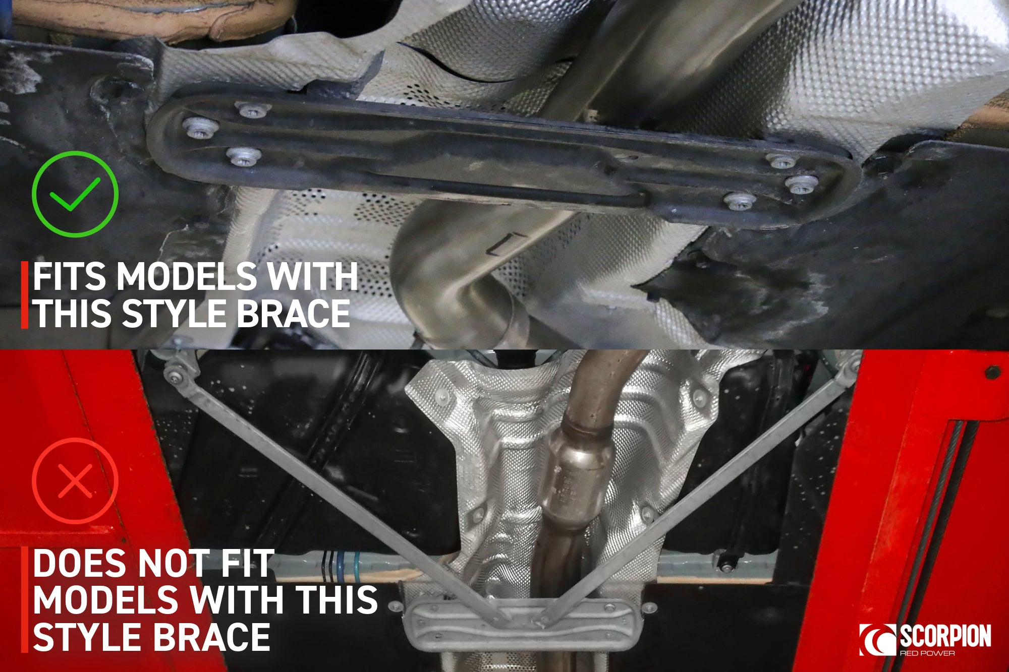 Scorpion BMW 1 Series F20 F22 F30 Exhaust Tunnel Brace - kit view
