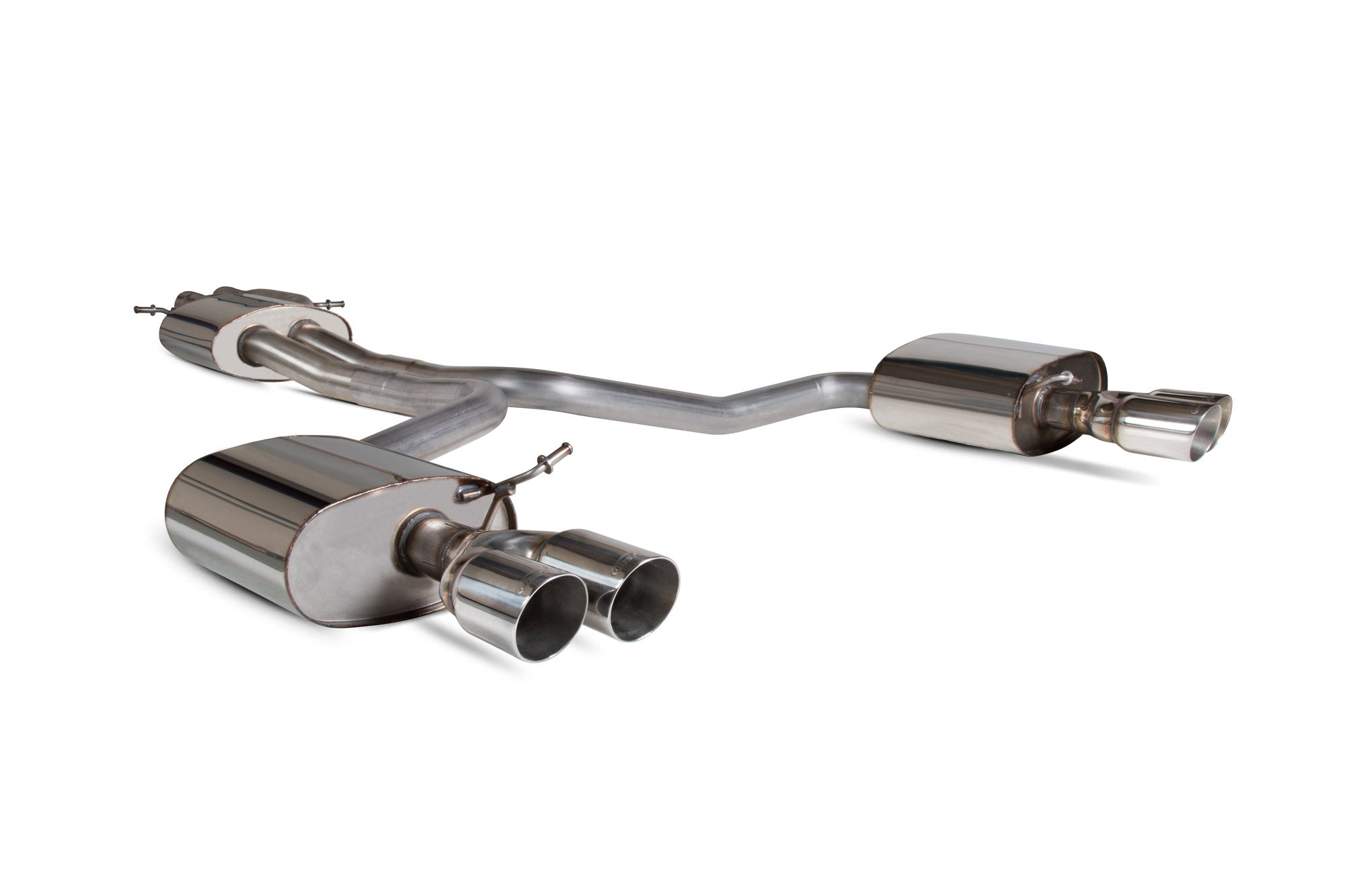Scorpion Audi S4 B8/8.5 3.0 TFSI V6 quattro resonated half exhaust system for sedan, saloon, and Avant models.