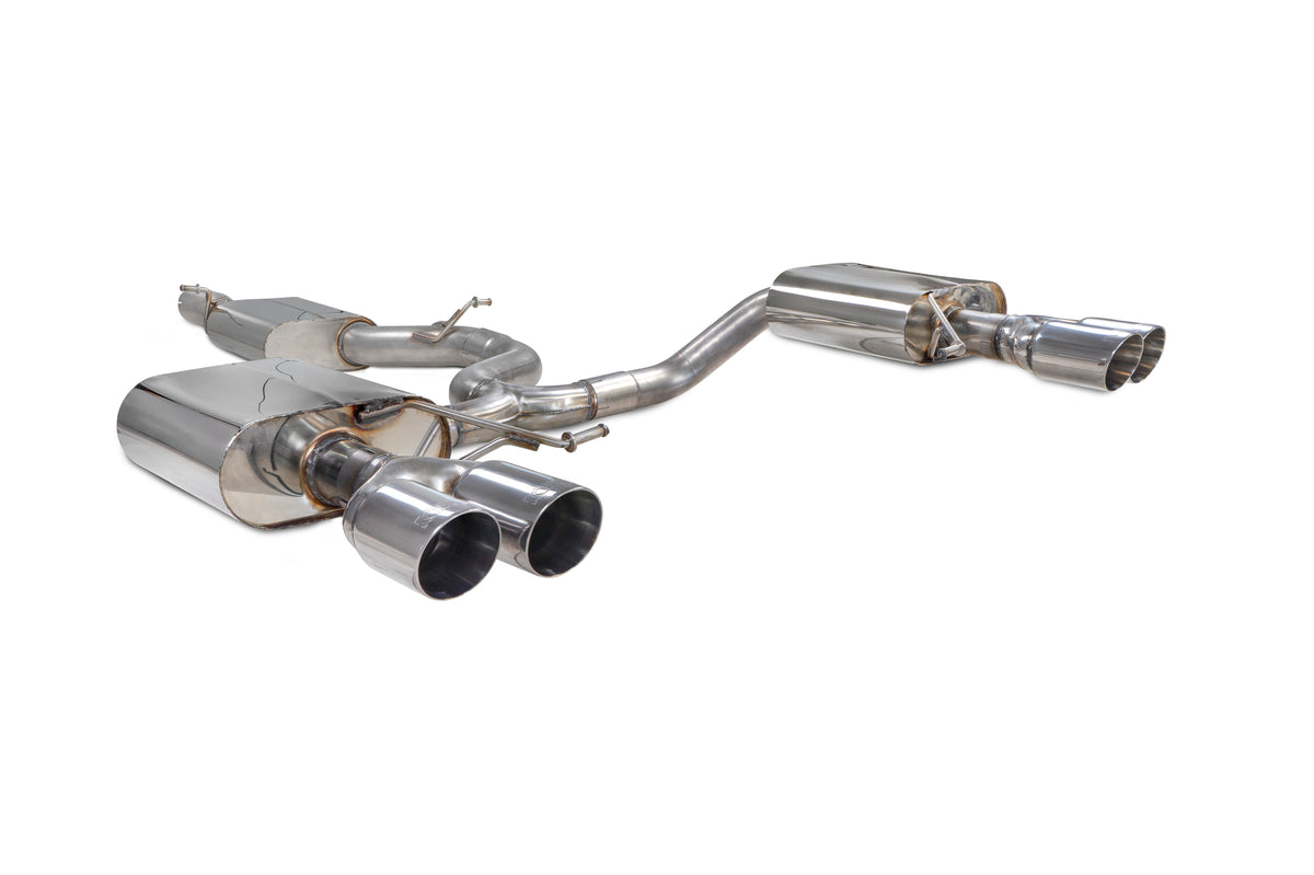 Scorpion Exhausts GPF-Back Exhaust System for Seat Leon Cupra ST 300 4Drive, featuring a resonated design and polished finish.
