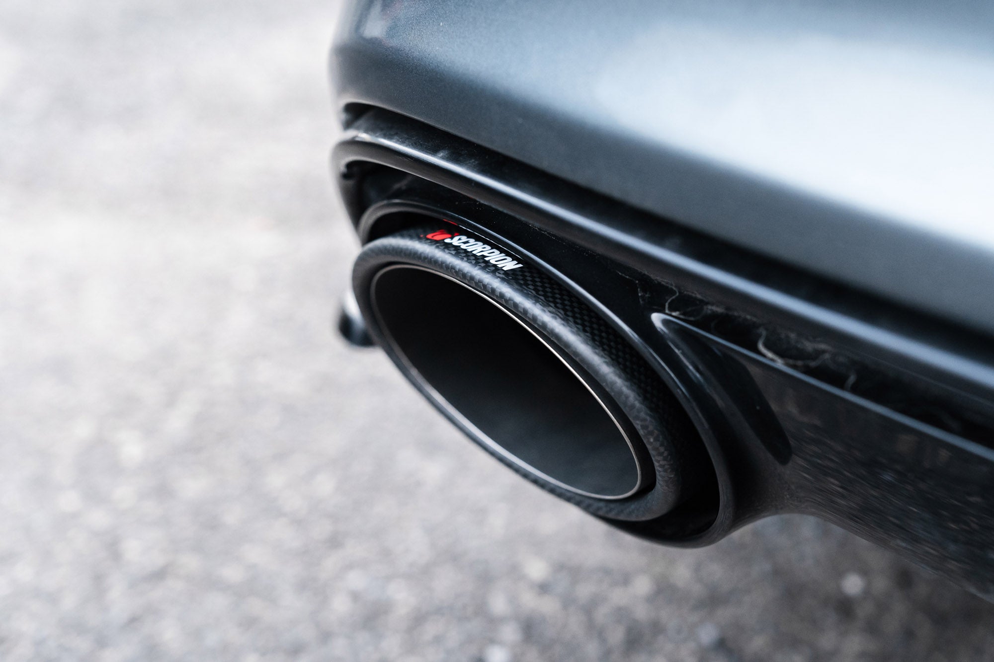 Scorpion Audi RS7 C7 Tailpipe Trim - rear detail view