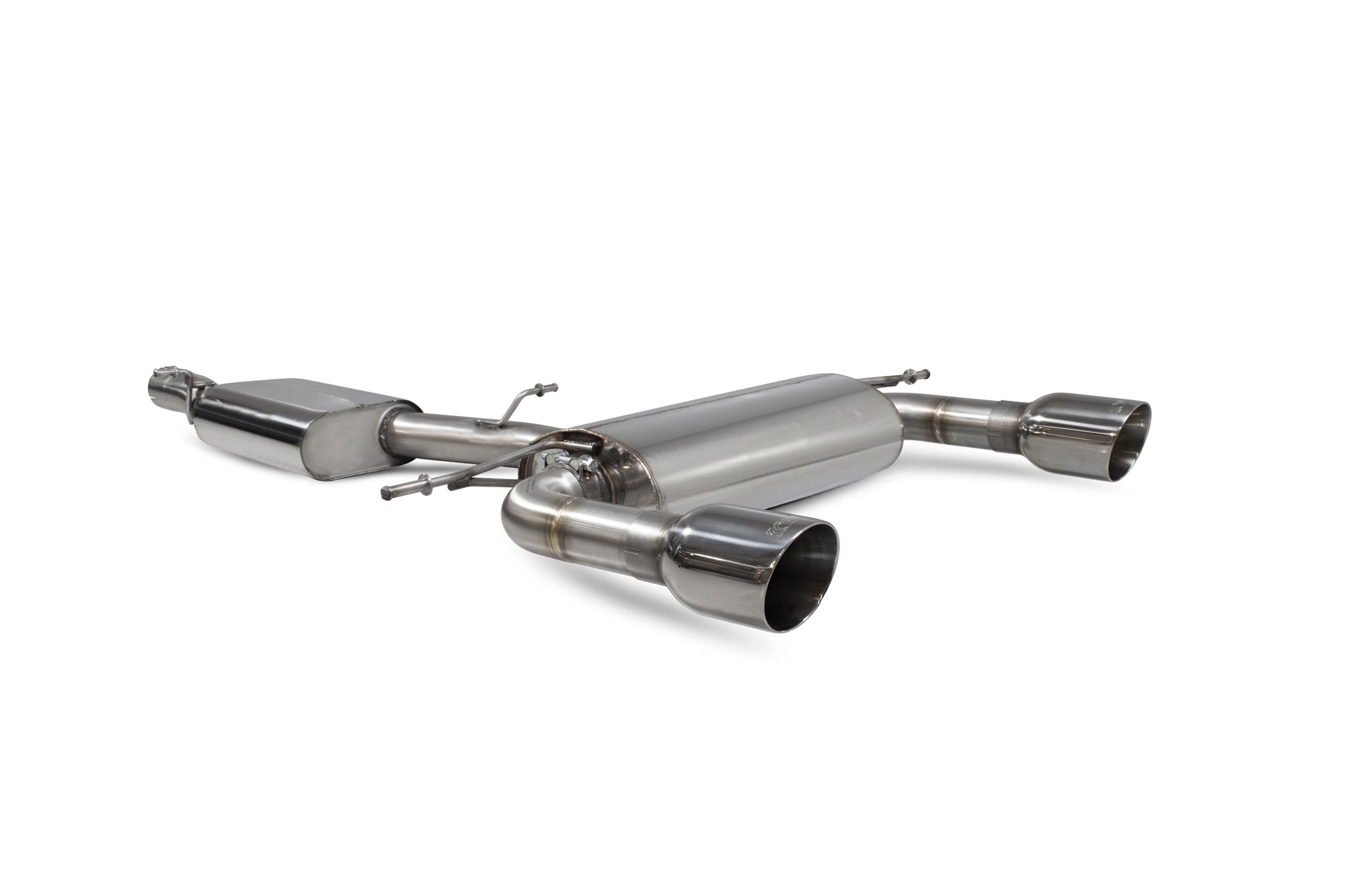 Scorpion Audi TT Mk3 MK3 2.0 Resonated Cat-Back Exhaust - rear detail view