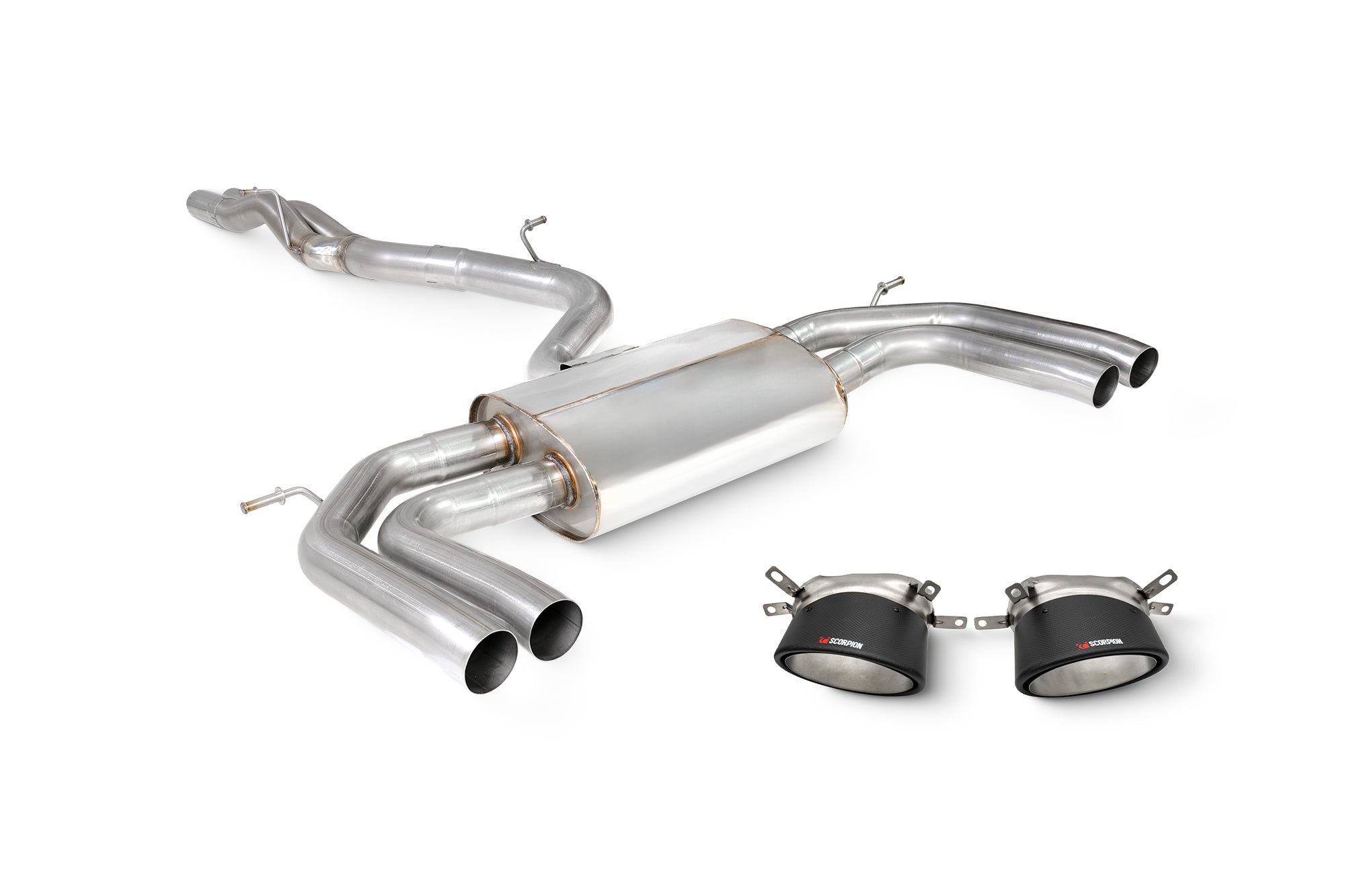 Scorpion Audi RS3 8Y Sportback Non-Res GPF-Back Exhaust - rear detail view