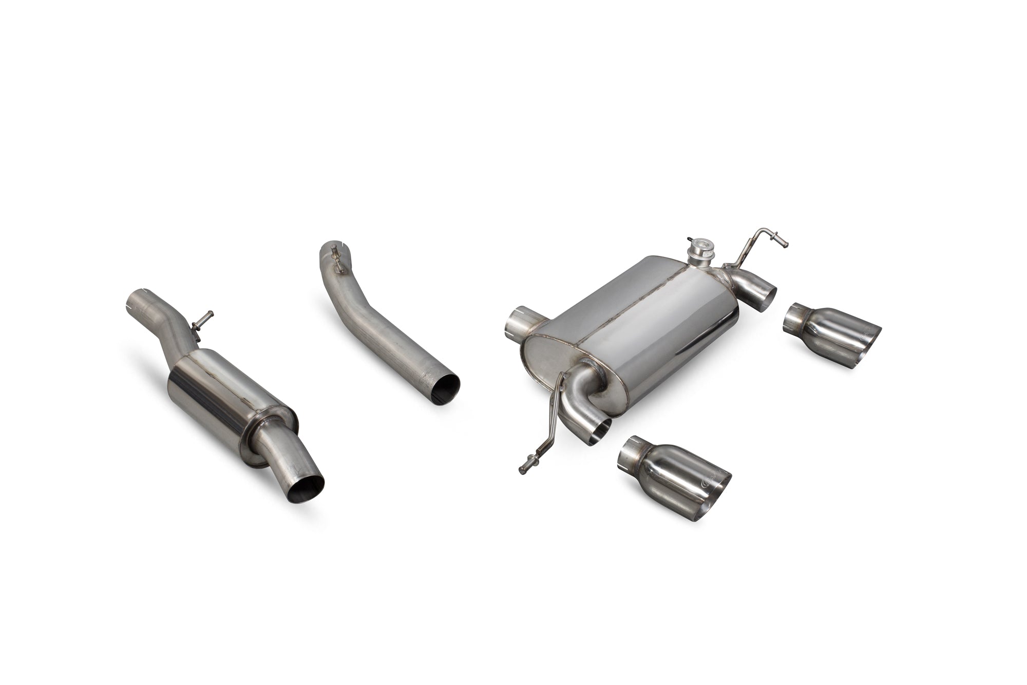 Scorpion Audi TT Mk1 quattro 3.2 V6 Resonated Cat-Back Exhaust - kit view