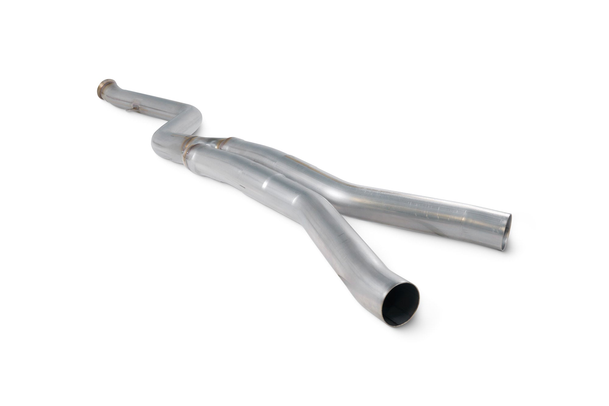 Scorpion BMW M240i G42 GPF Delete Pipe installed, showing the stainless steel exhaust modification for improved performance.