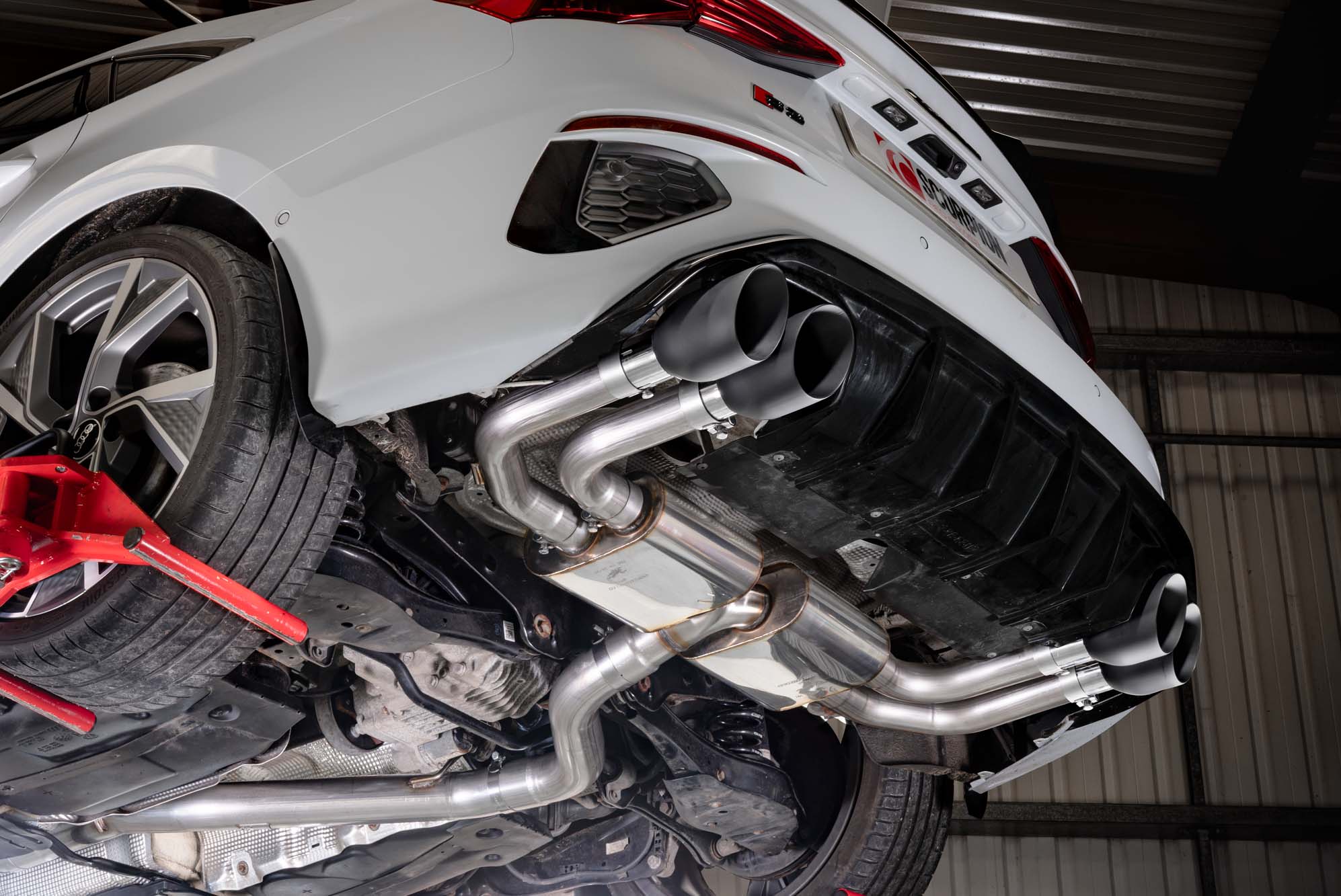 Scorpion Audi S3 8Y Sportback Non-Res GPF-Back Exhaust - rear detail view
