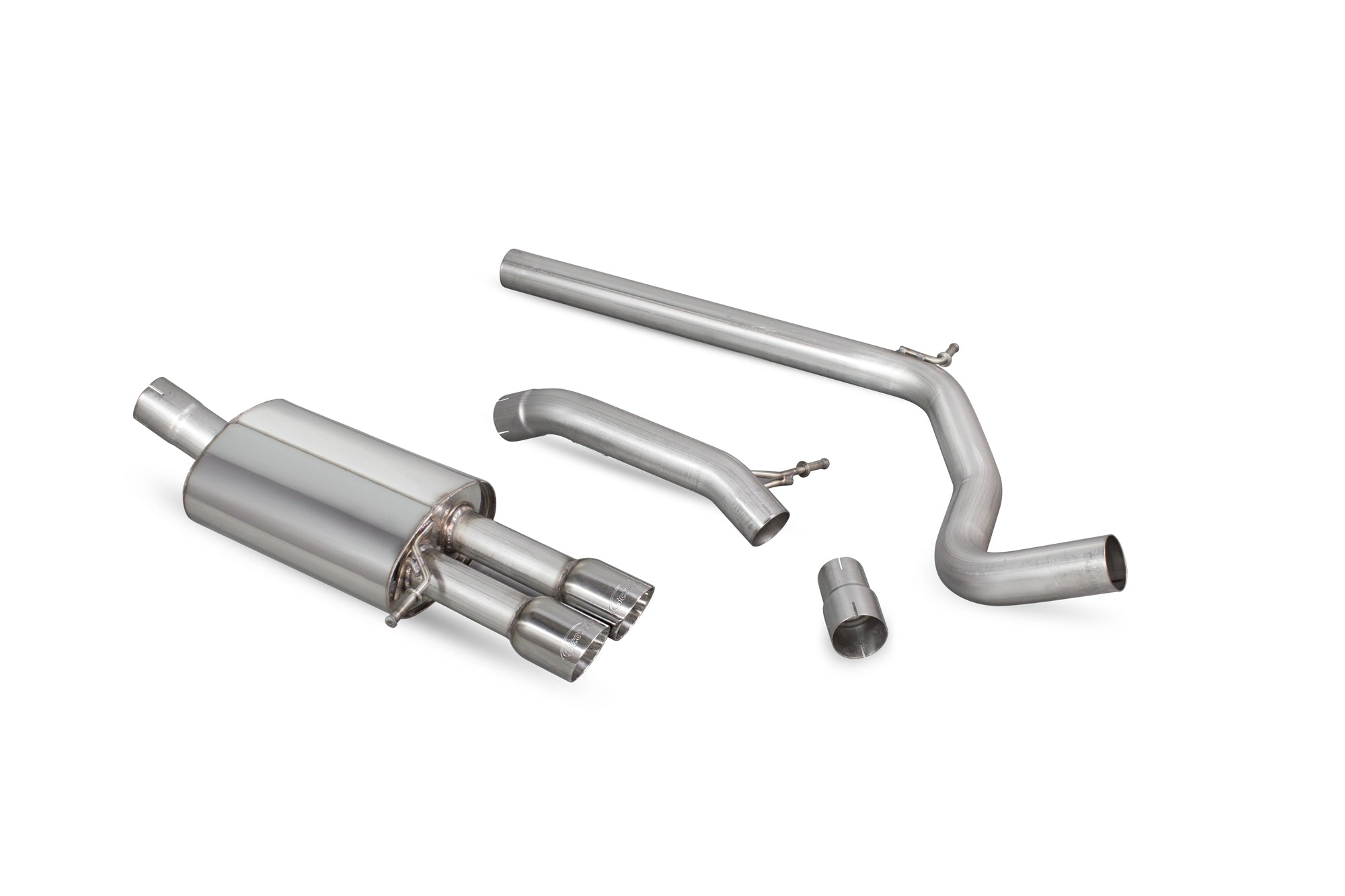 Scorpion Volkswagen Polo Gti 1.8T 9n3 Non-Res Cat-Back Exhaust - rear detail view