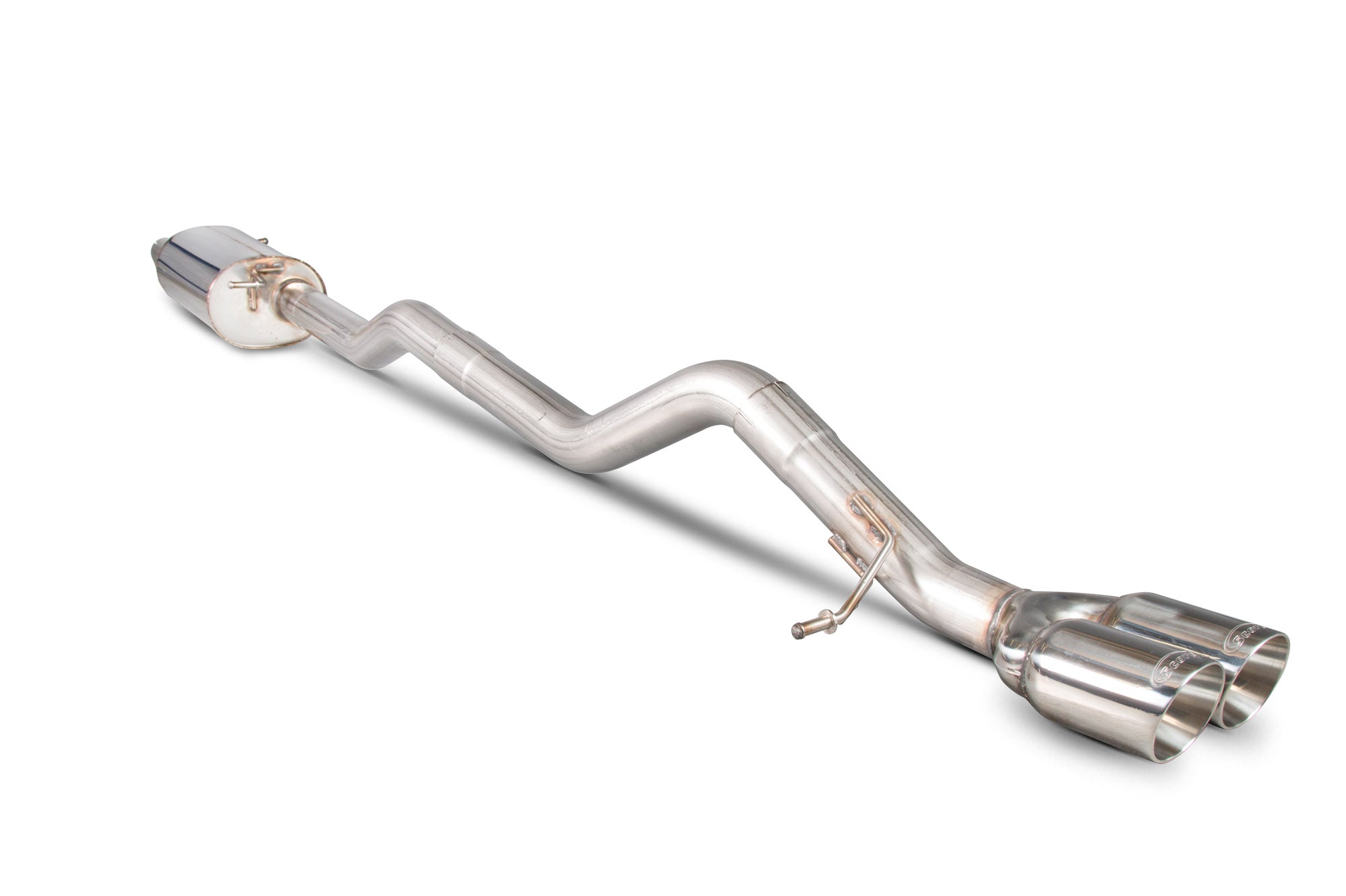 Scorpion Volkswagen Transporter 2.0 Resonated DPF-Back Exhaust - product view - Polished Daytona (twin) 90mm