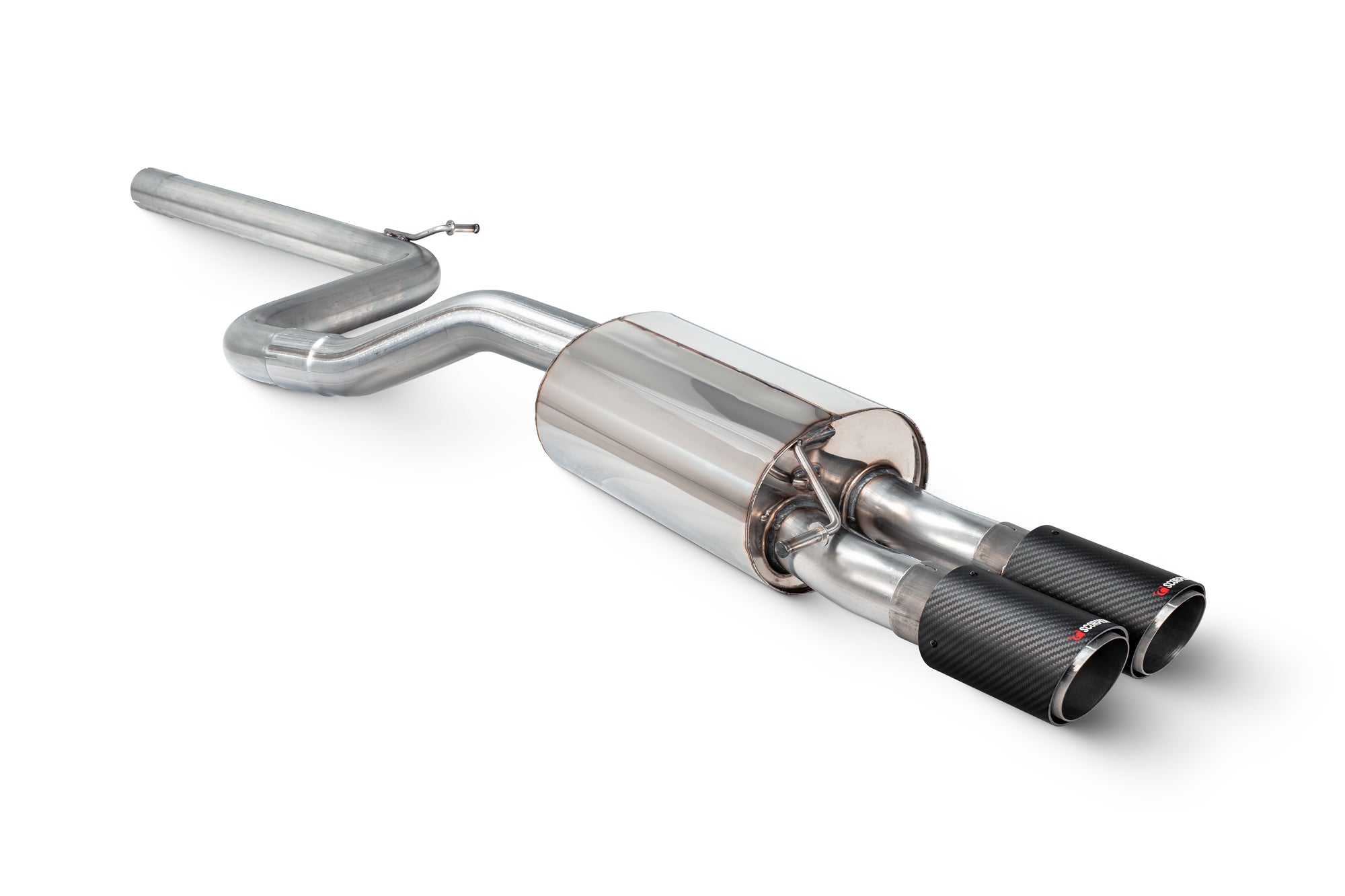Scorpion Volkswagen Polo GTI AW Pre Facelift GPF model Non-Res GPF-Back Exhaust - product view - Carbon Fibre Ascari 90mm