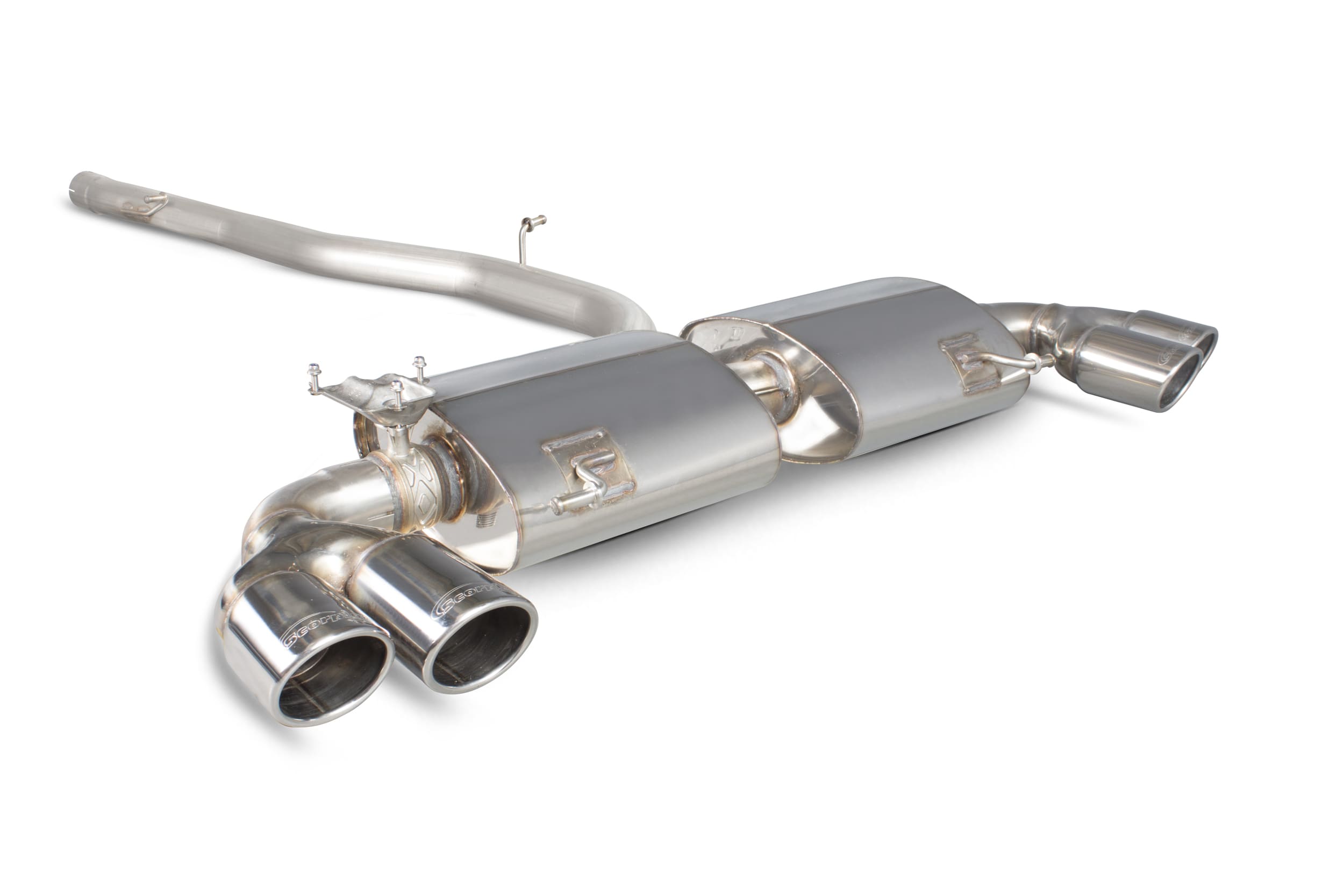 Scorpion Audi S1 2.0 TFSI quattro Non-Res Cat-Back Exhaust - product view - Monaco 90mm x 76mm