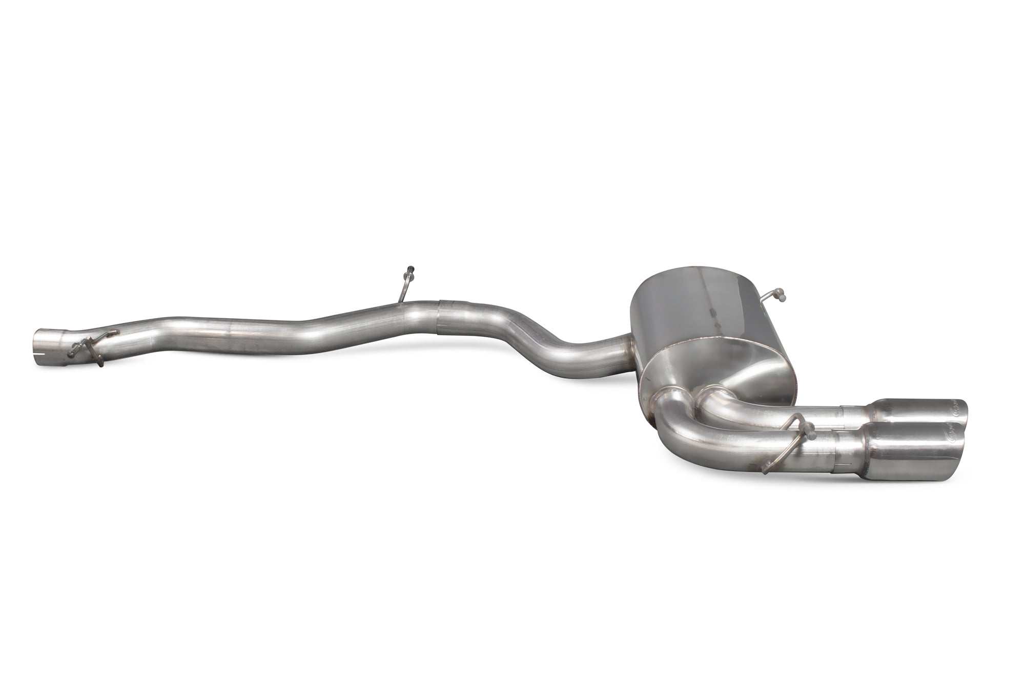 Scorpion Audi S3 8P 3 Door & Sportback Non-Res Cat-Back Exhaust - rear detail view