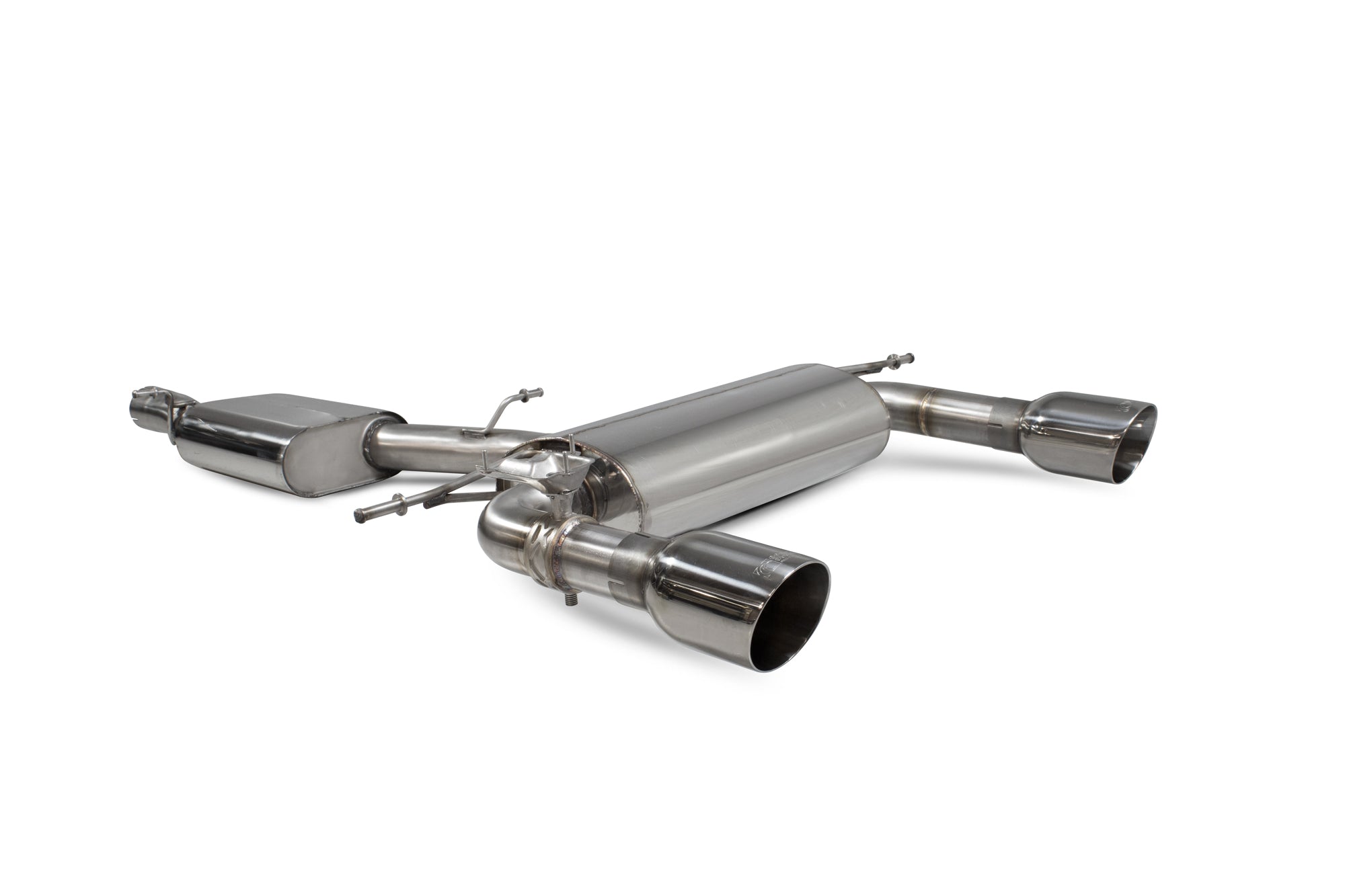 Scorpion Audi TT Mk3 MK3 2.0 Resonated Cat-Back Exhaust - rear detail view