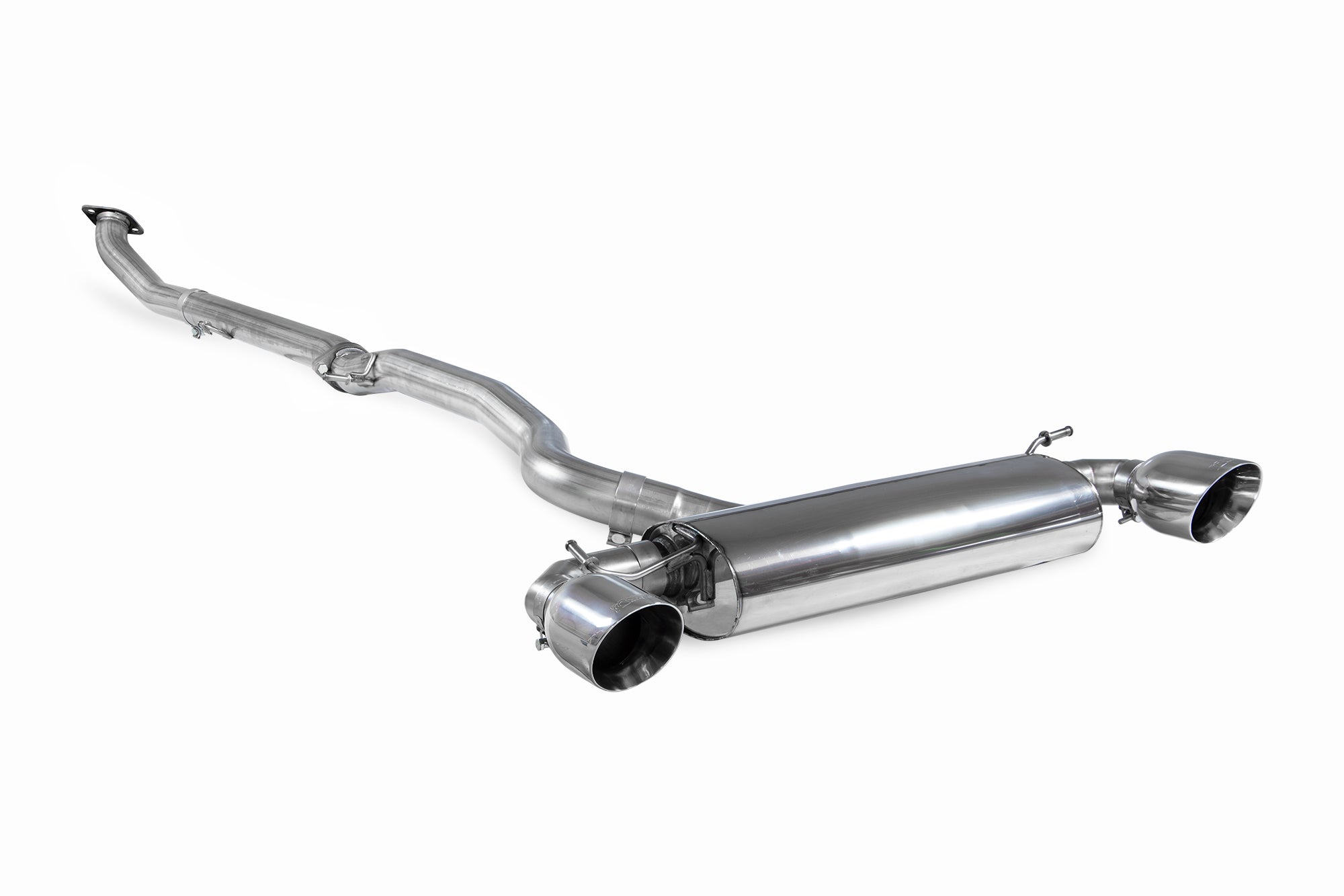 Scorpion Toyota Yaris Non-Res GPF-Back Exhaust - product view - Polished Daytona 114mm