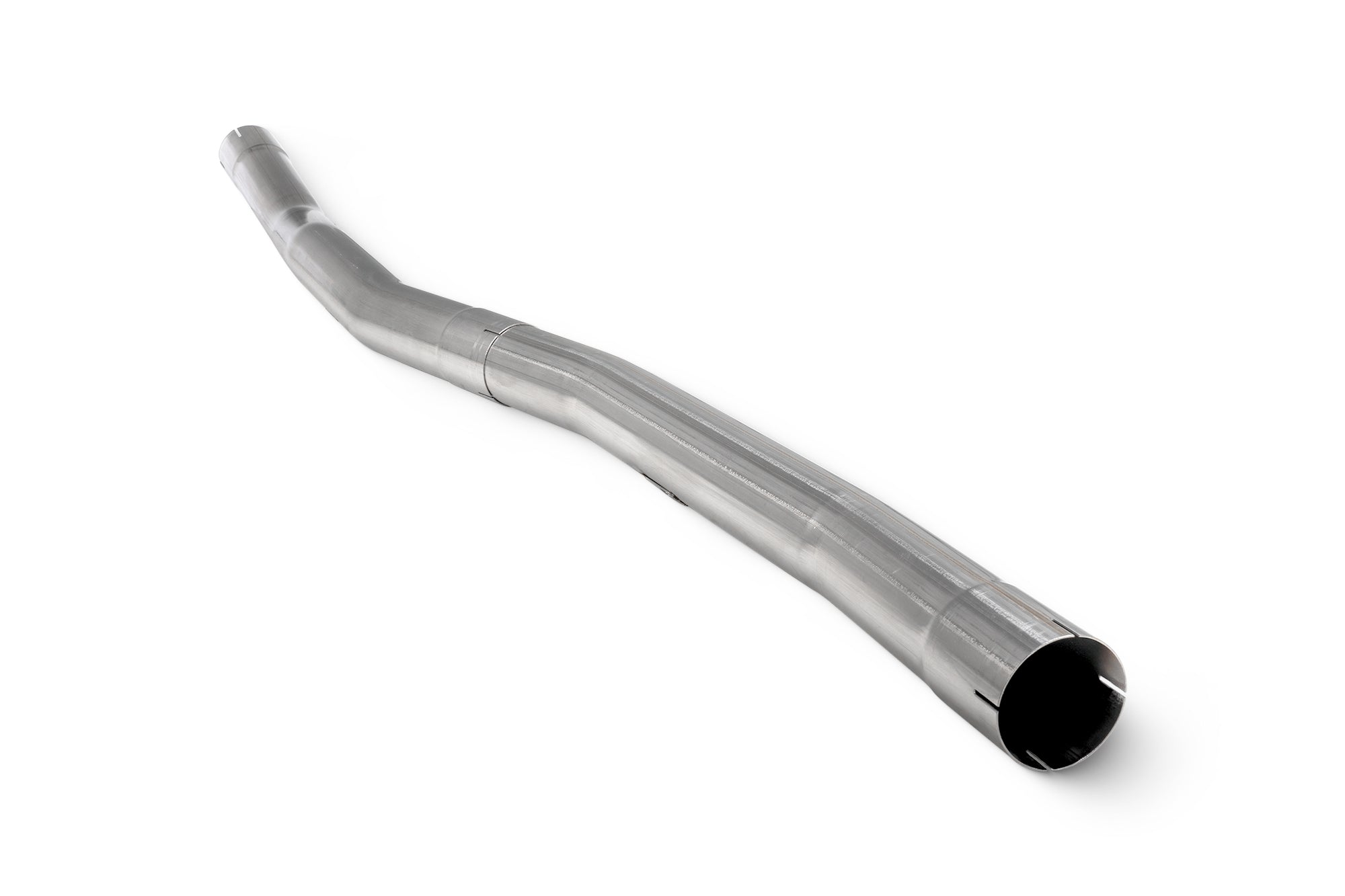 Scorpion BMW M2 F87 OEM resonator delete pipe, non-GPF model, aftermarket exhaust component, with polished metal finish.