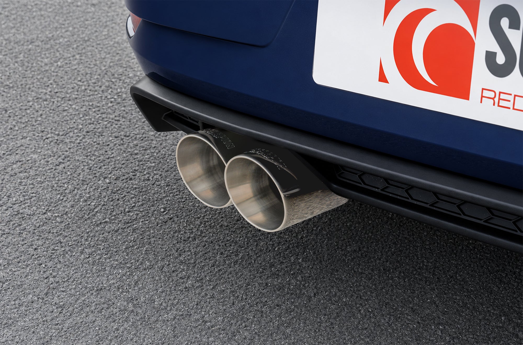 Scorpion Volkswagen Golf Mk7.5, 1.5 TSI Resonated Cat-Back Exhaust - rear detail view