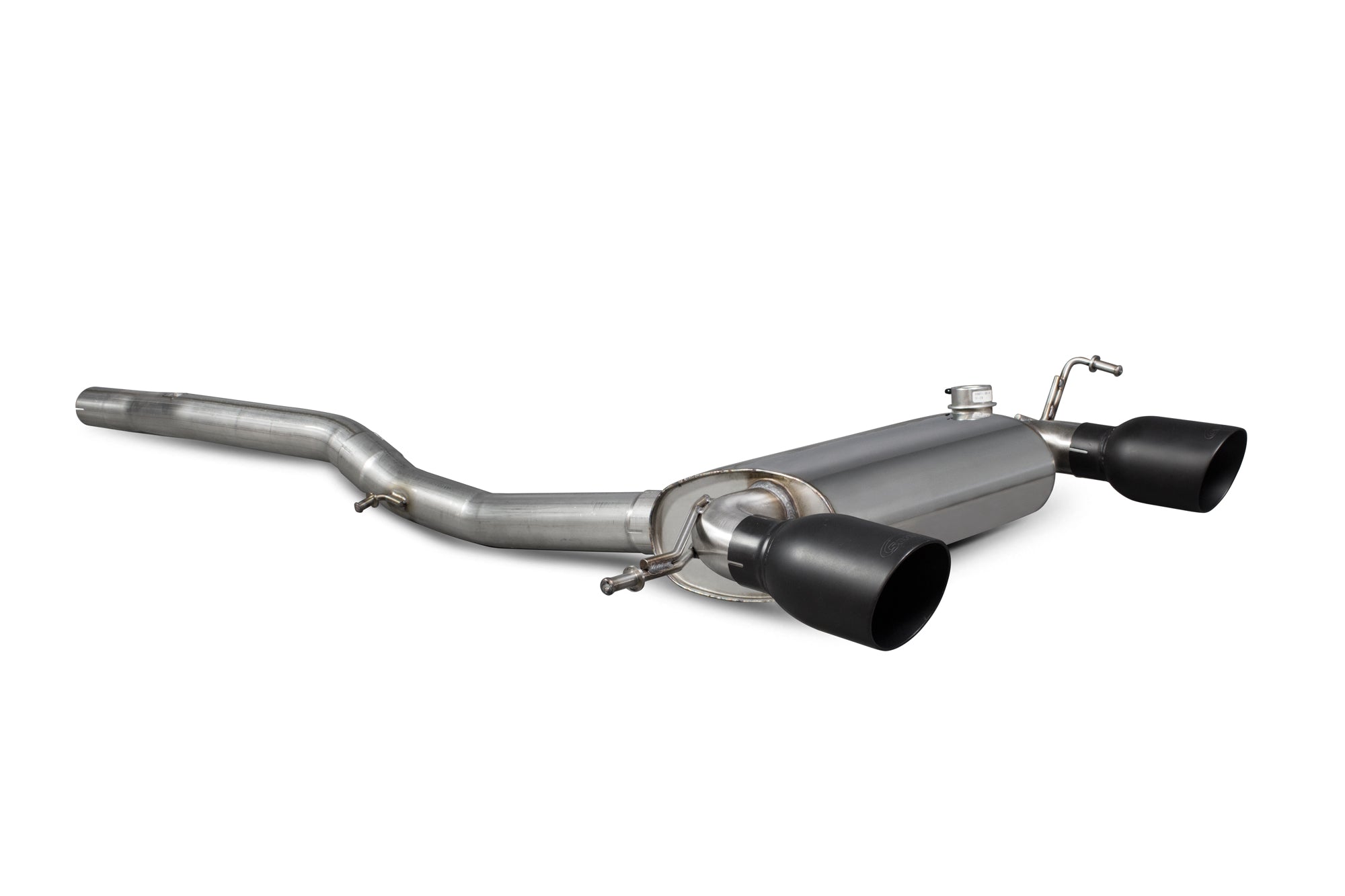 Scorpion Audi TT Mk1 Quattro 3.2 V6 cat-back exhaust system with non-resonated stainless steel pipes and sleek muffler design.