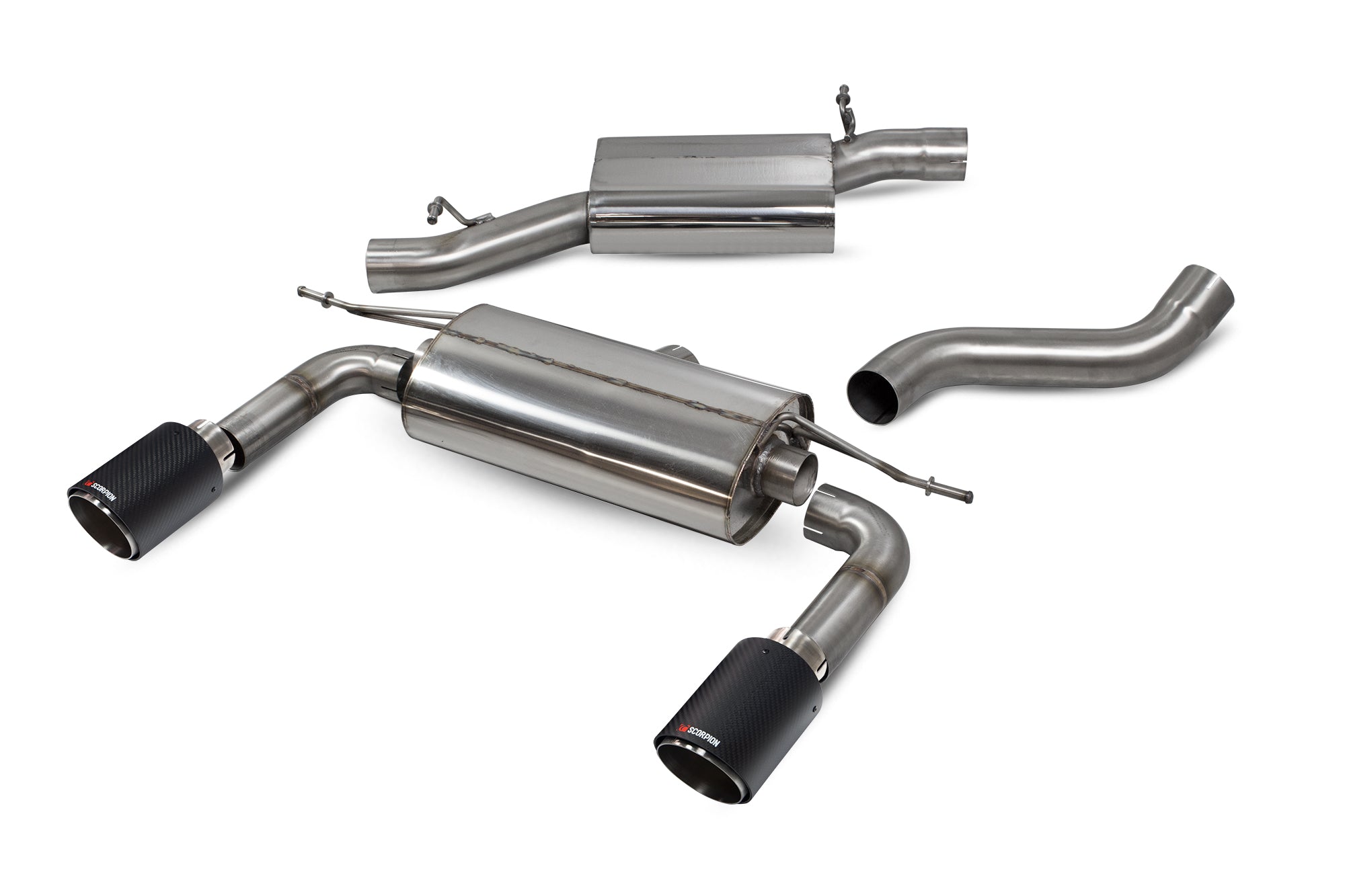 Scorpion Audi TT Mk3 MK3 2.0 Resonated Cat-Back Exhaust - kit view