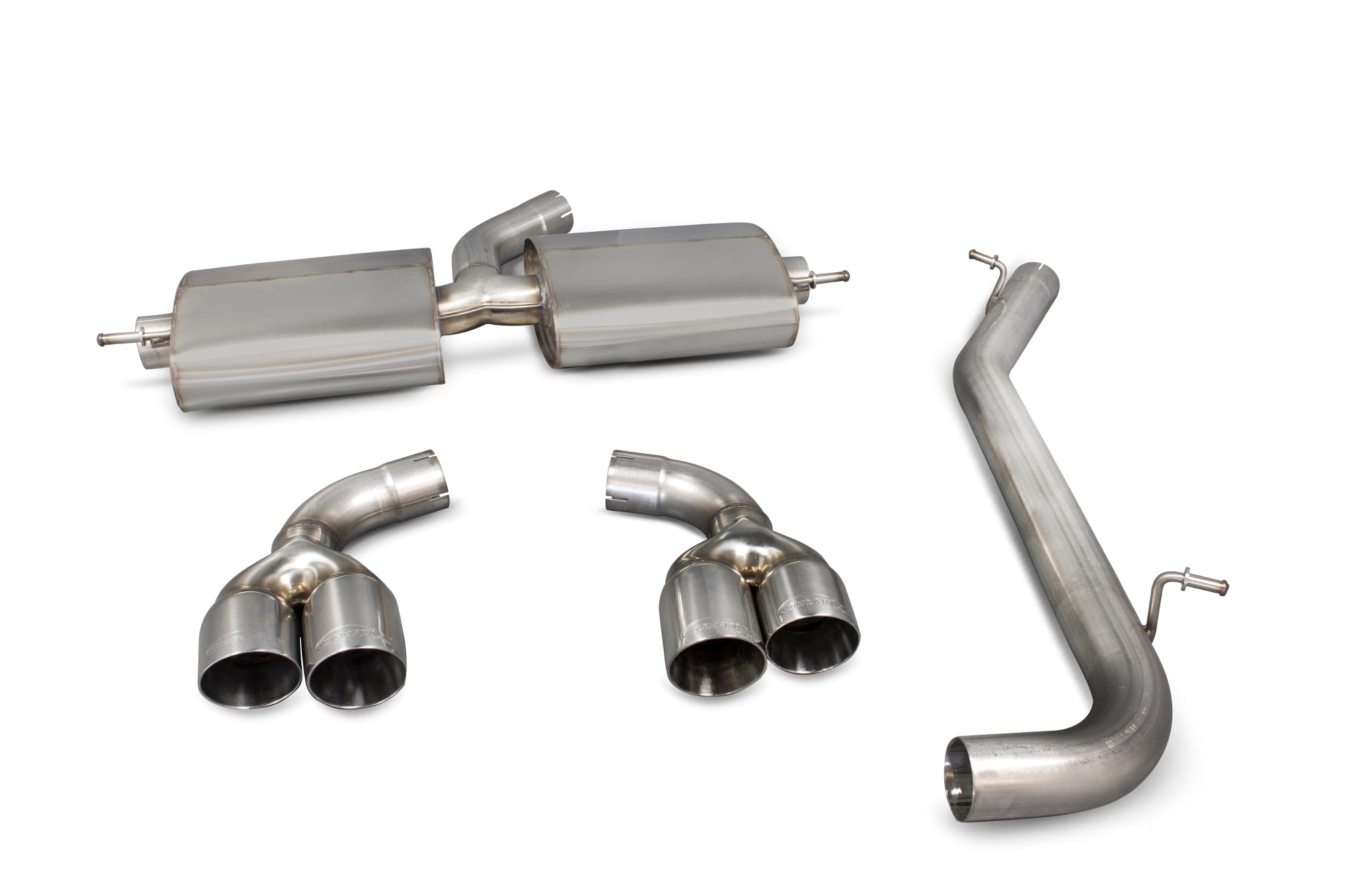 Scorpion Audi TT Mk2 3.2 V6 TT S Mk2 Non-Res Cat-Back Exhaust - kit view