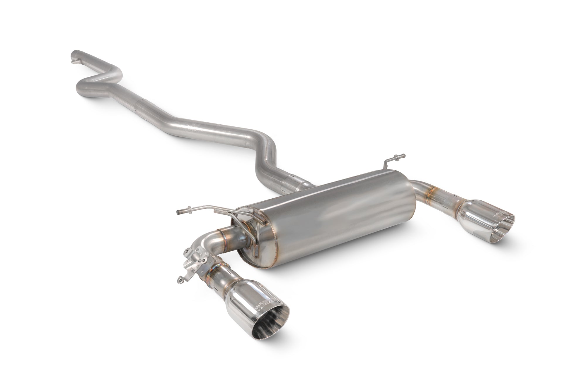 Scorpion BMW 3 Series F30 F31 F32 Non-Res Cat-Back Exhaust - product view - Polished Daytona 90mm