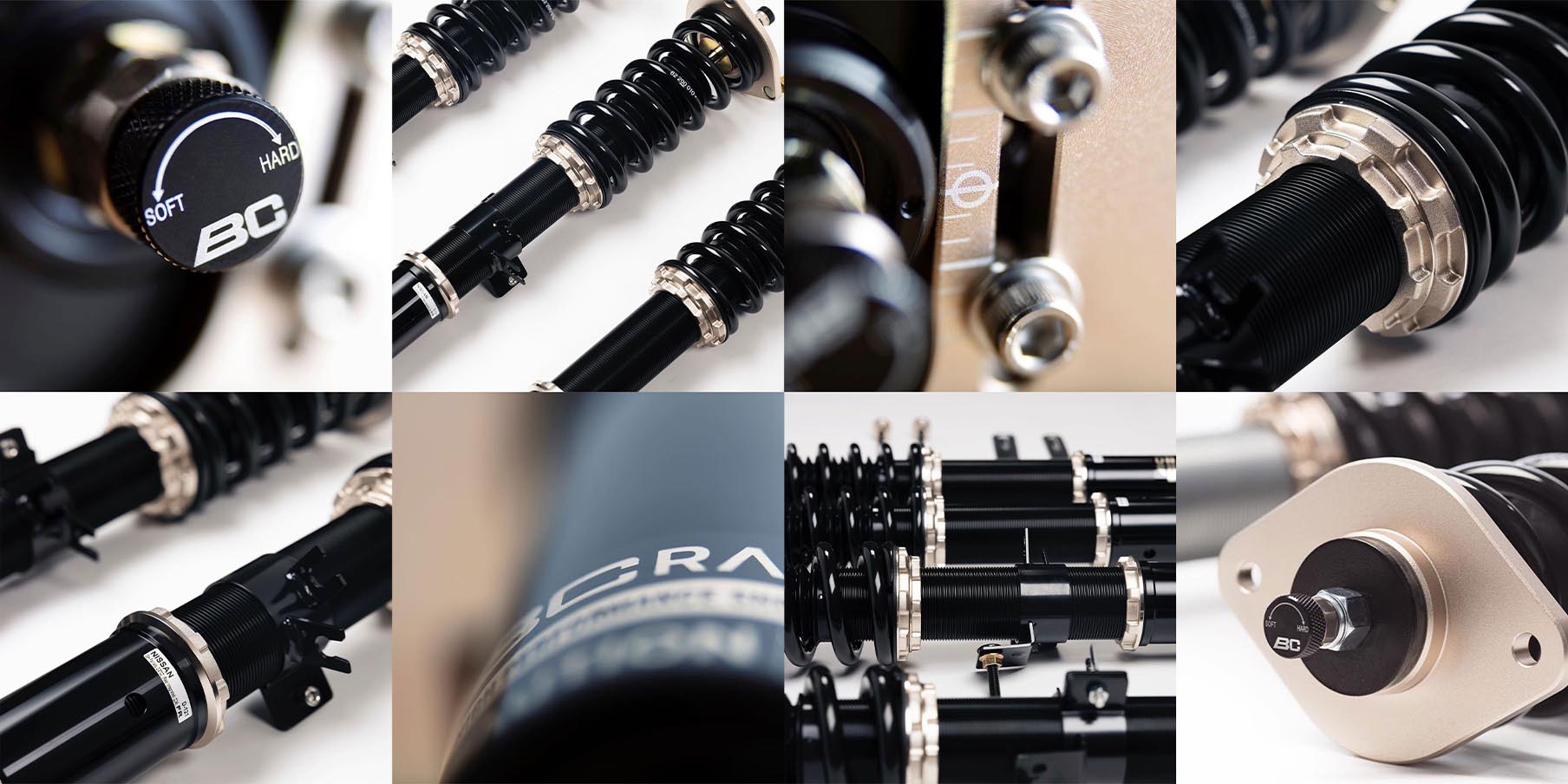 BC Racing ZX coilovers for BMW 2 Series M2 F87 2018+ suspension coilovers installed on the vehicle