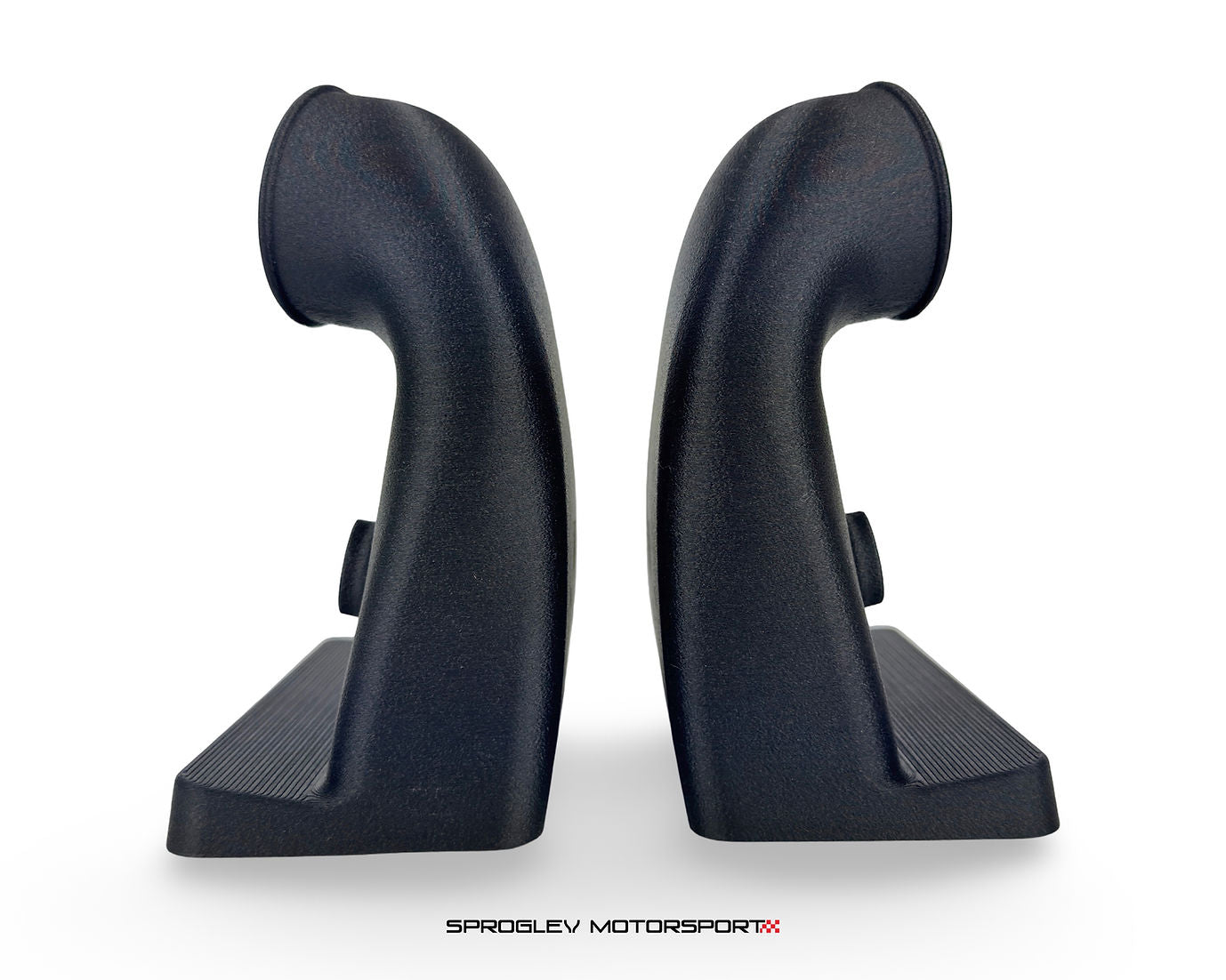 Sprogley Motorsport MQB lower control arm brake cooling kit with ducts, designed for improved brake cooling and performance.
