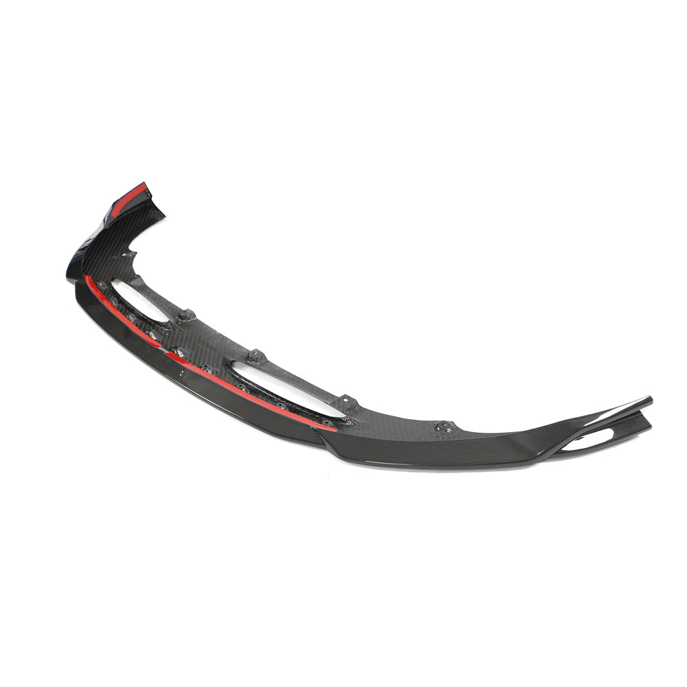 Ferrari 812 Superfast and GTS carbon fibre splitter by CT Design, showing the sleek aerodynamic front splitter detail.