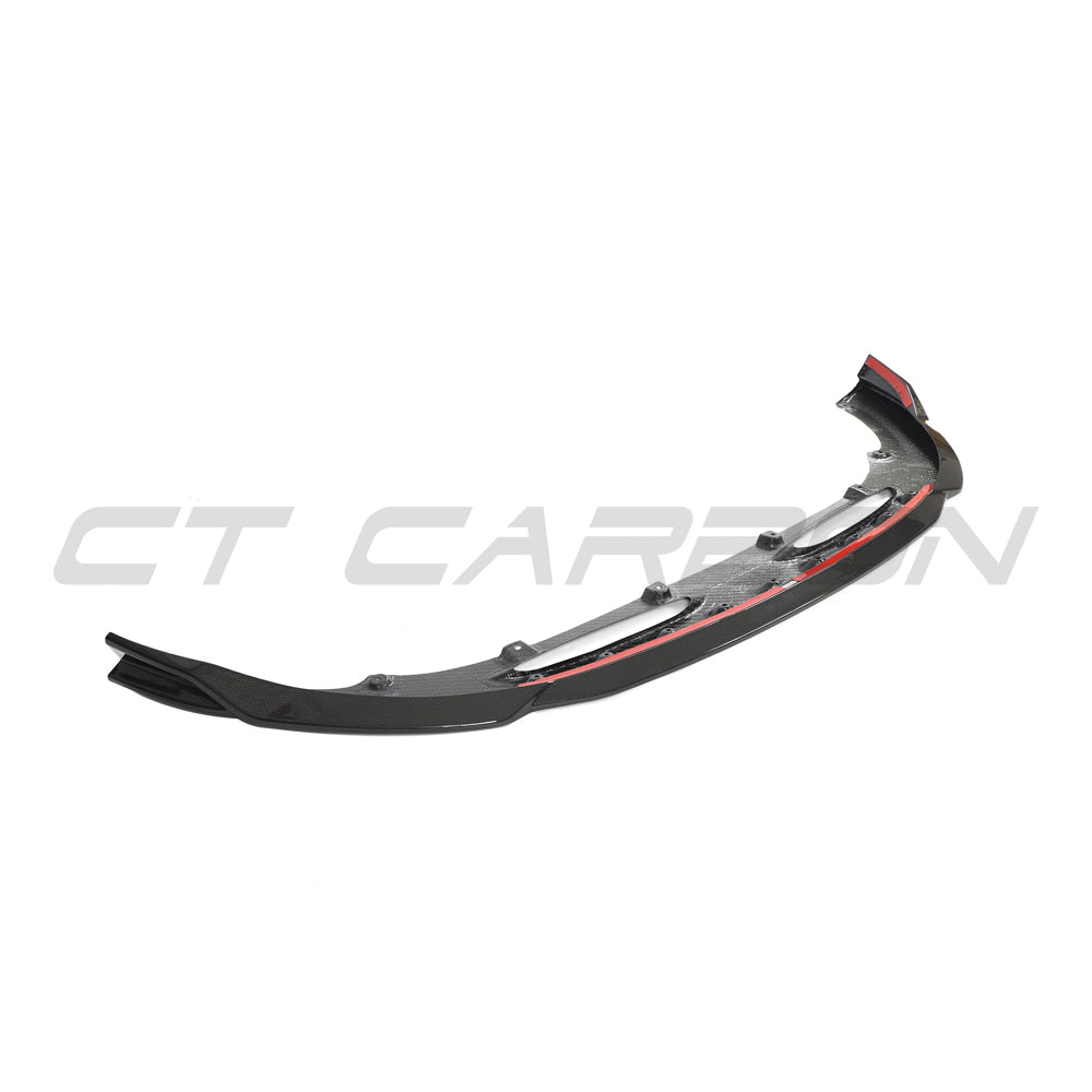 Ferrari 812 Superfast GTS carbon fibre splitter by CT Design showing detailed aerodynamic front splitte
