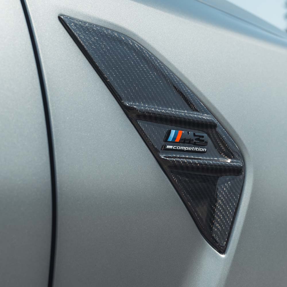 BMW G81 M3 Touring full carbon fibre kit by CT Carbon, showcasing lightweight aerodynamic components on a sleek car.