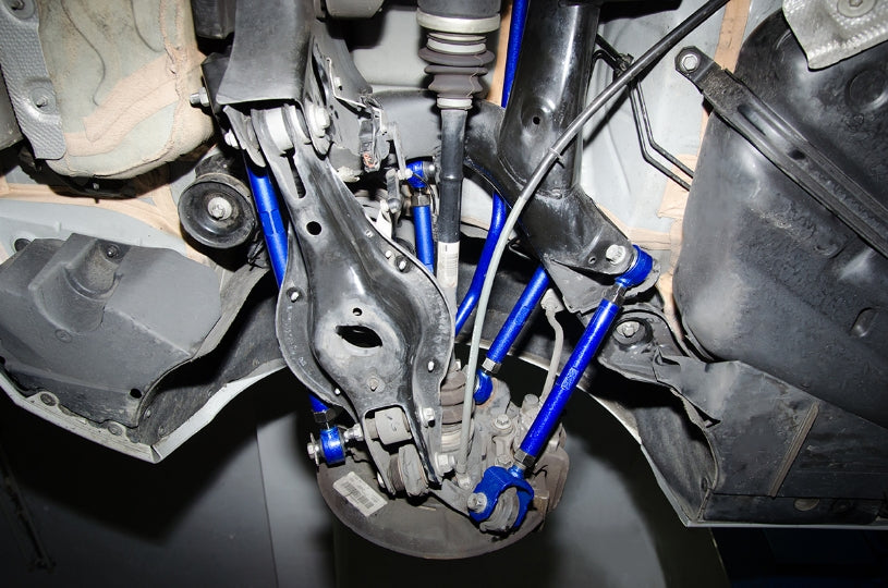 Hardrace 7436 rear toe control arm adjustment and joint detail