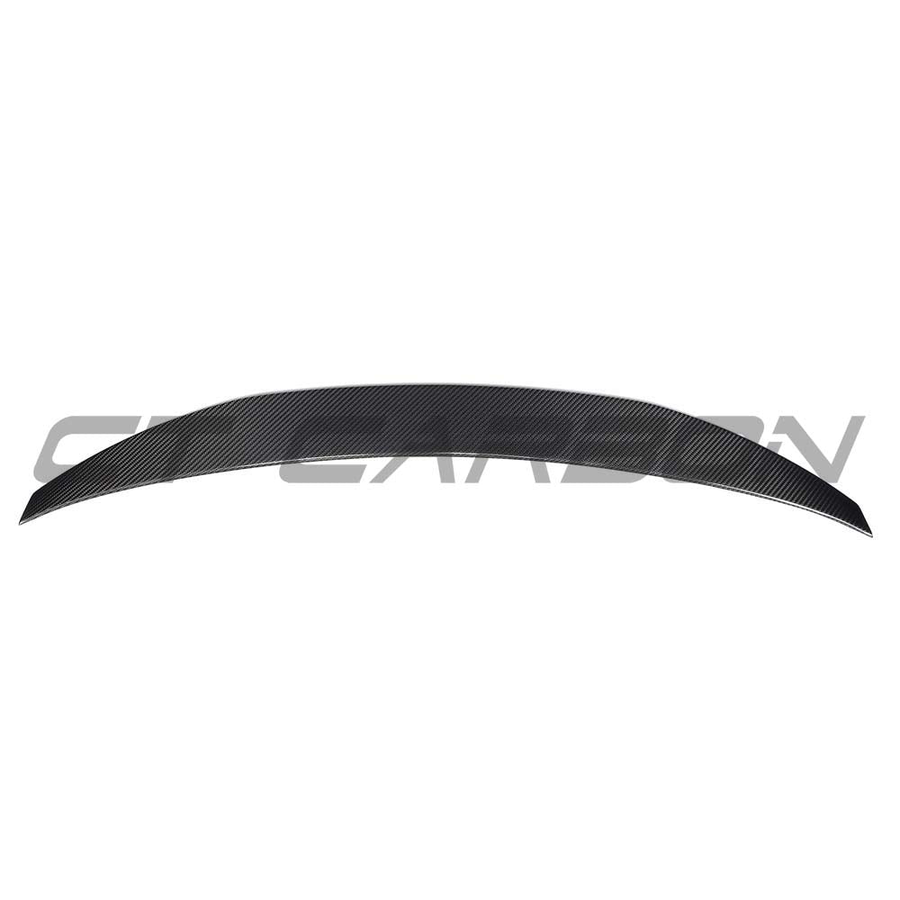 Carbon fiber spoiler for Audi A3/S3/RS3 8Y saloon, CT Design V2, enhancing aerodynamics and sporty appearance.