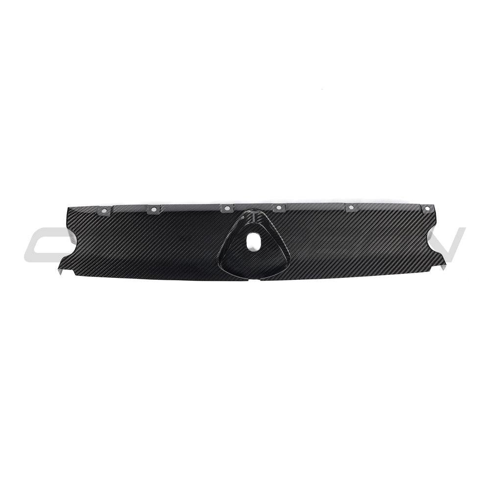 CT Carbon Audi RS3 8Y 2020+ carbon fibre engine cover kit installed on engine bay with sleek, lightweight design.