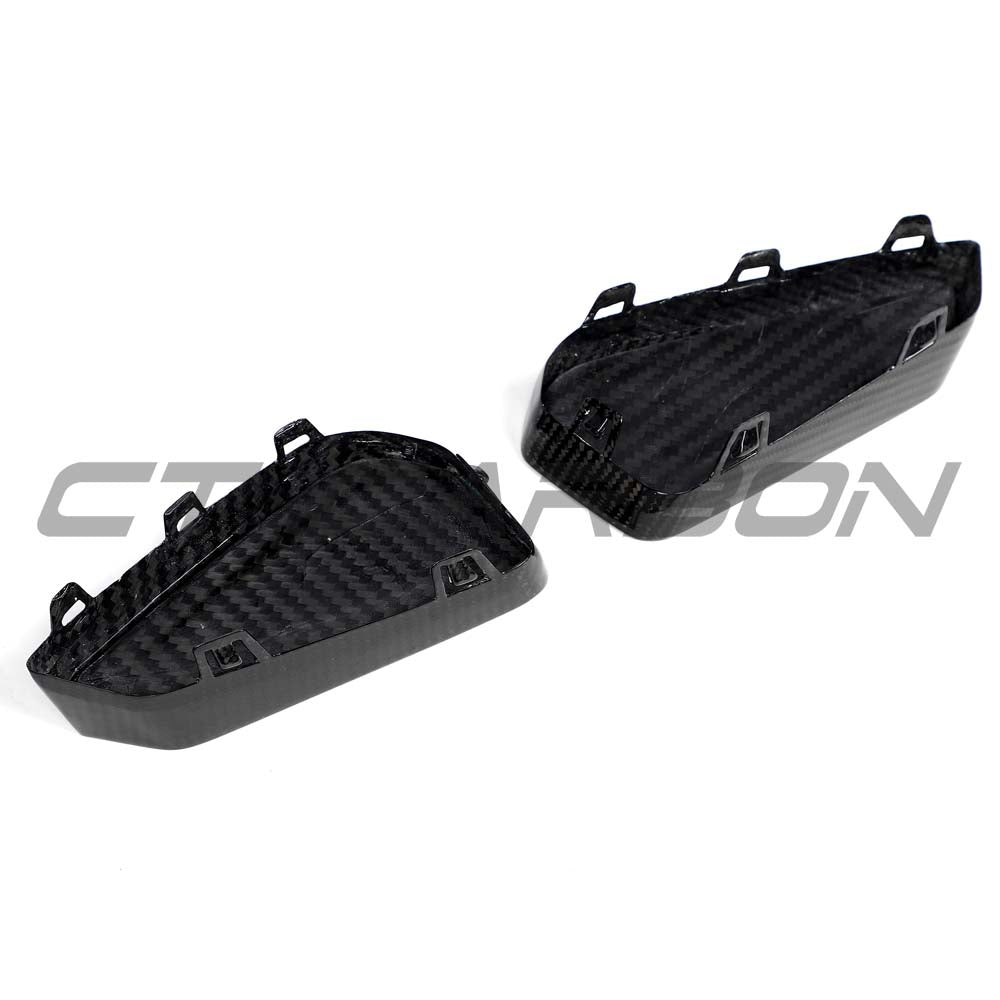 CT Carbon Audi RS3 8Y 2025+ carbon fiber rear reflector delete accessory, showing sleek black finish on the car's rear.
