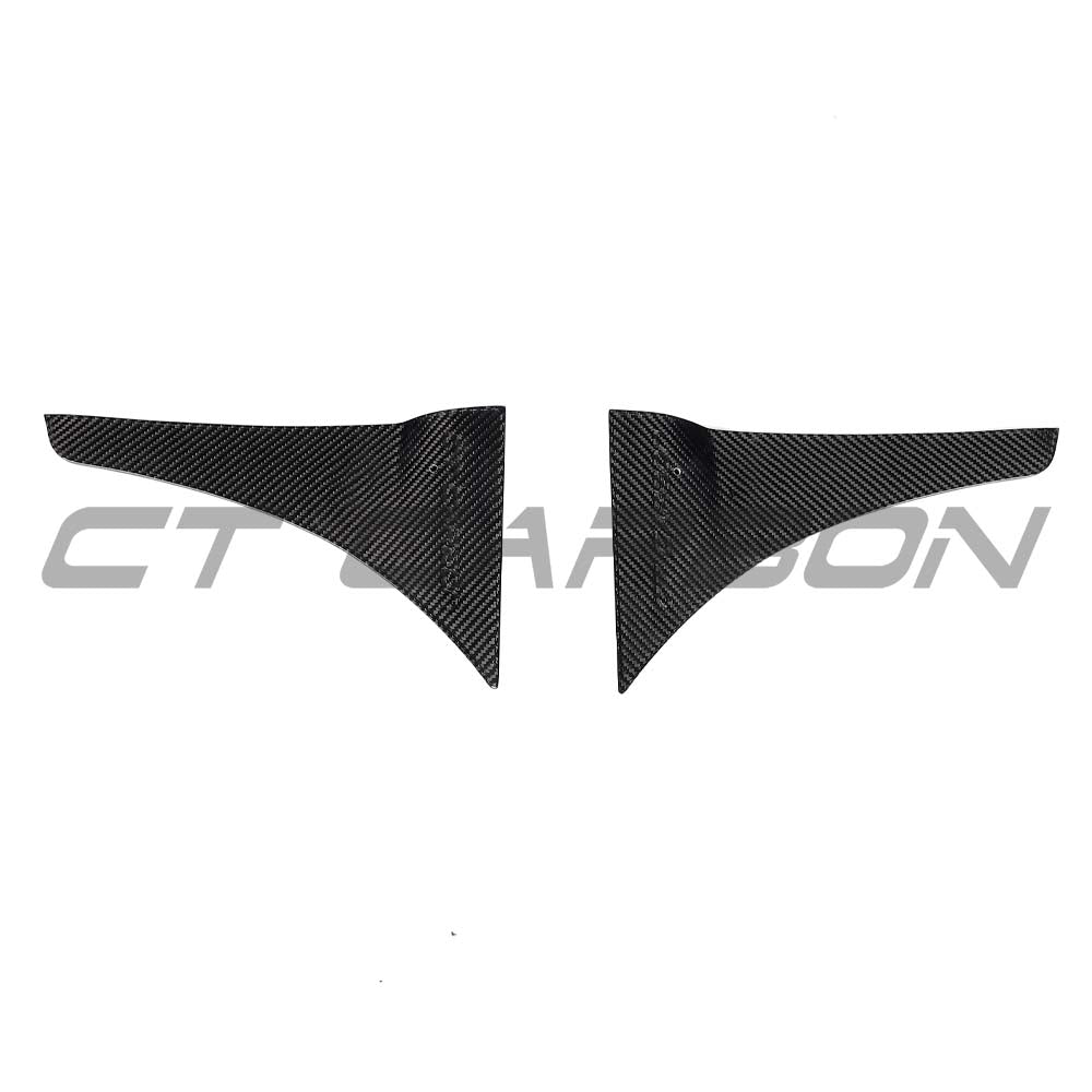 CT Carbon Audi RS3 8Y 2022+ carbon fibre front fender trim accessory showing sleek, textured carbon fiber details on the fender.