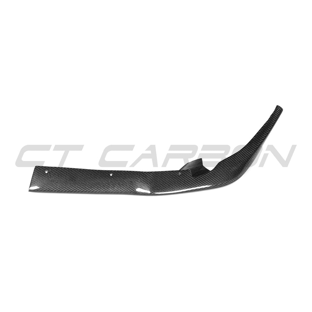 Toyota Supra 2019+ A90 Carbon Fibre Splitter by CT Carbon, showcasing the sleek front splitter on the sporty car.