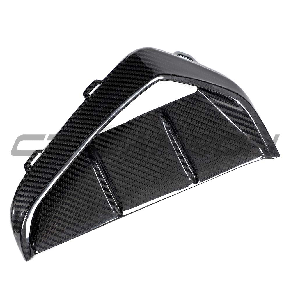 CT Carbon Audi RS3 8Y 2025+ carbon fiber front bumper vents, car accessories for enhanced sporty look and aerodynamic performance.