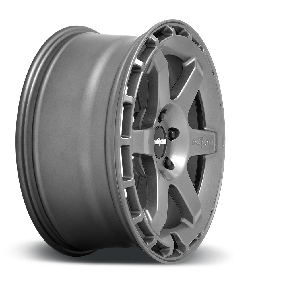 Rotiform KB1 wheels in matte anthracite, gloss silver, and white finishes, featuring 19-inch size and five-lug design.